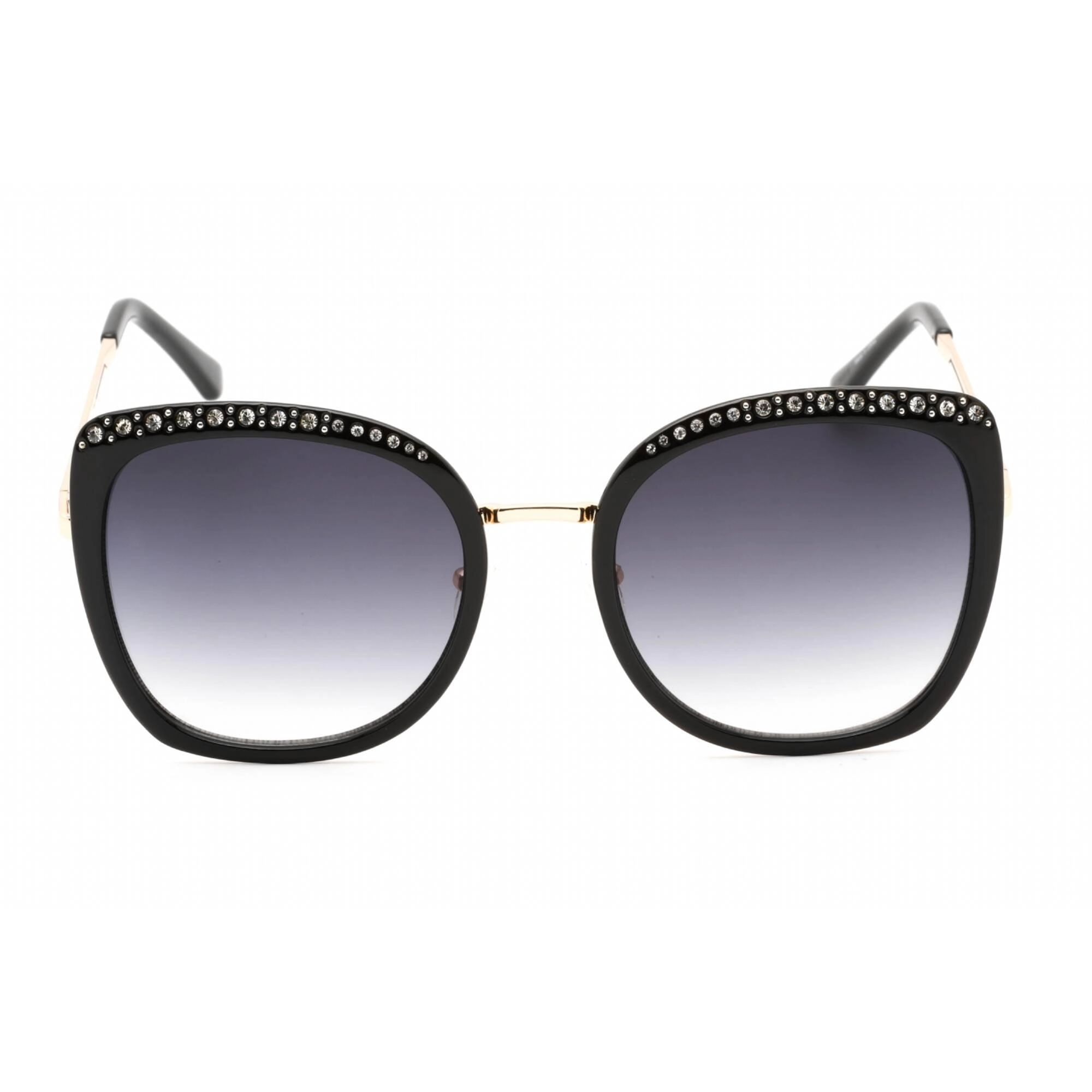 Guess Factory Women's Sunglasses - Shiny Black Frame Gradient Smoke Lens | GF0381 01B