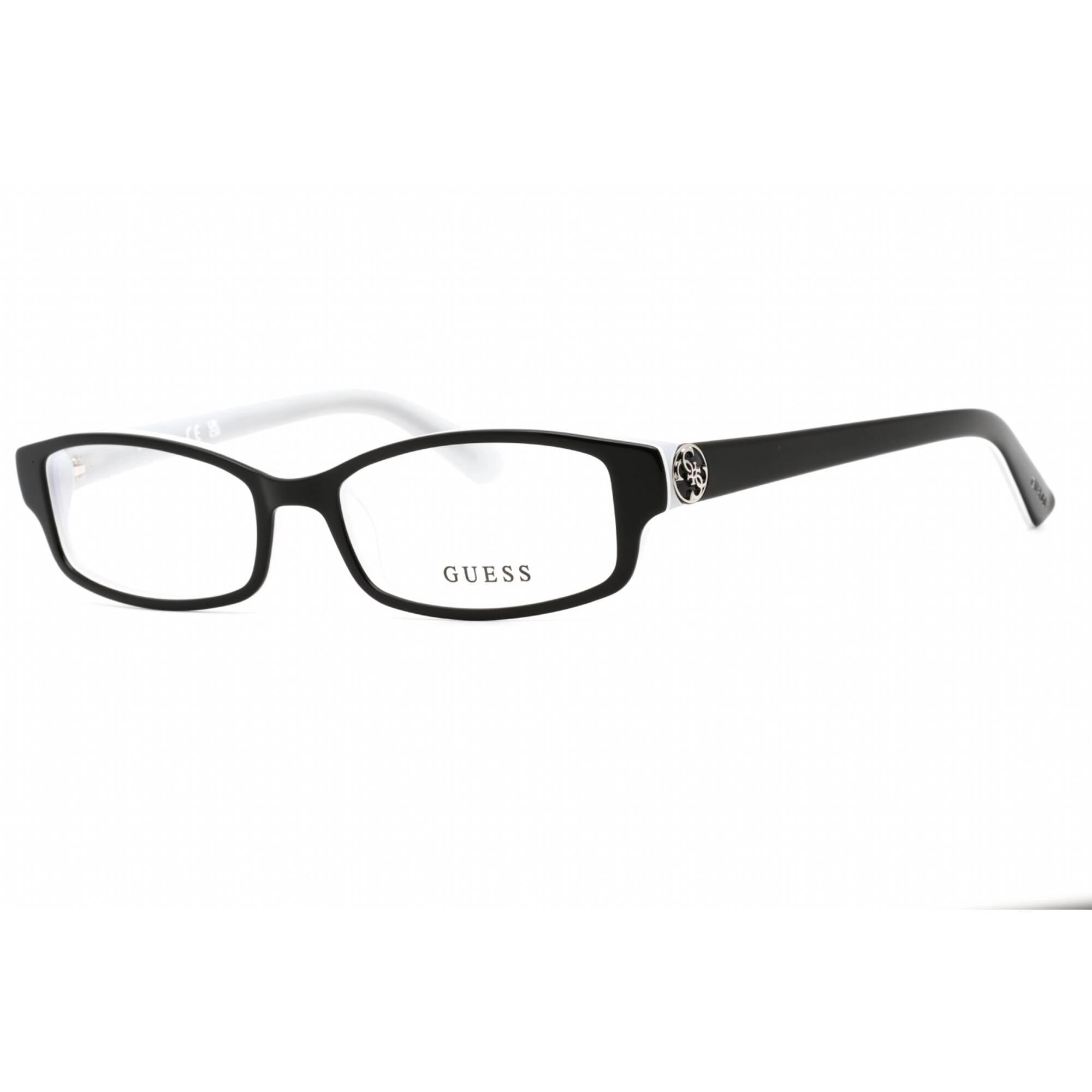 Guess Women's Eyeglasses - Black/Crystal Plastic Full Rim Rectangular | GU2526 003