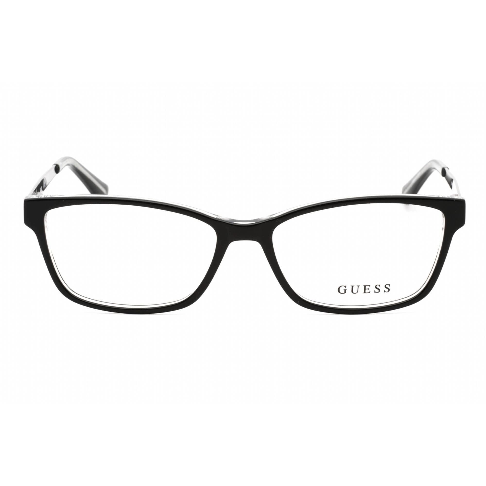 Guess Women's Eyeglasses - Clear Demo Lens Black/Crystal Plastic Frame | GU2538 003