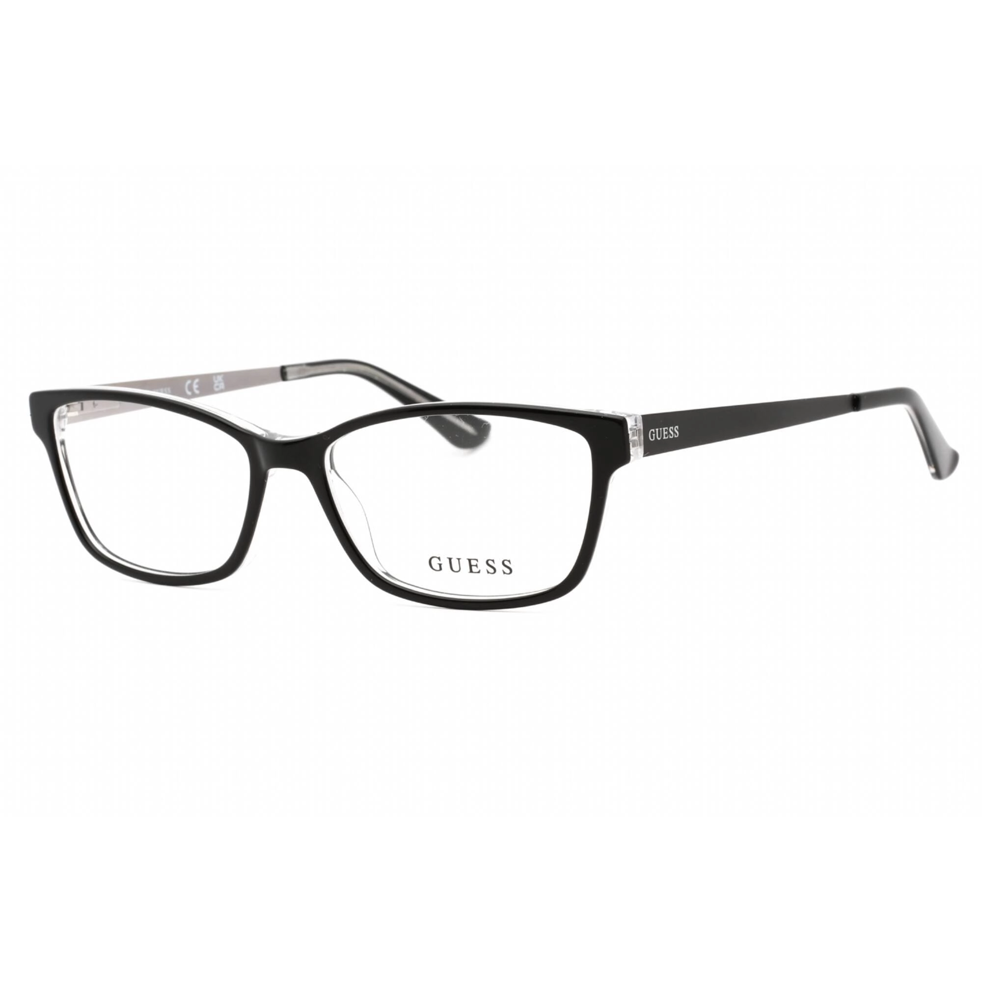 Guess Women's Eyeglasses - Clear Demo Lens Black/Crystal Plastic Frame | GU2538 003