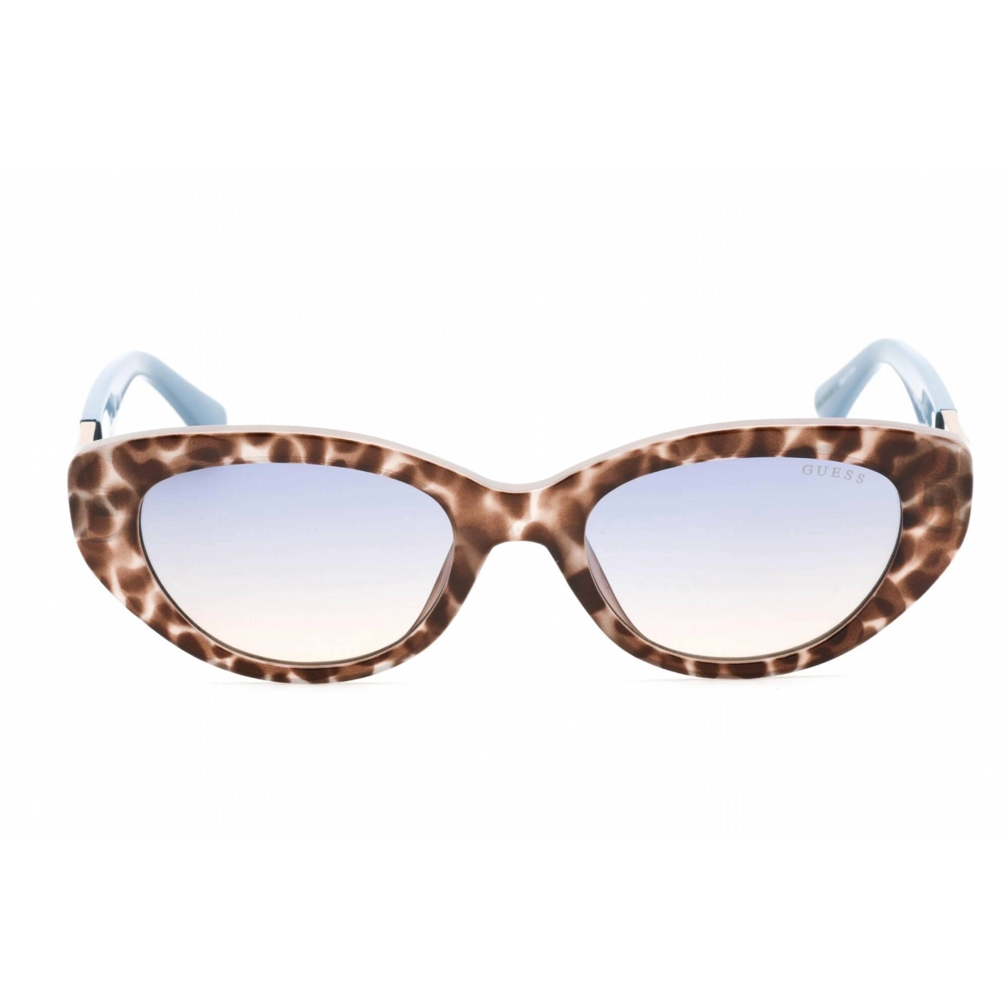 Guess Women's Sunglasses - Full Rim Blue/Textured Brown Plastic Cat Eye | GU7849 92W
