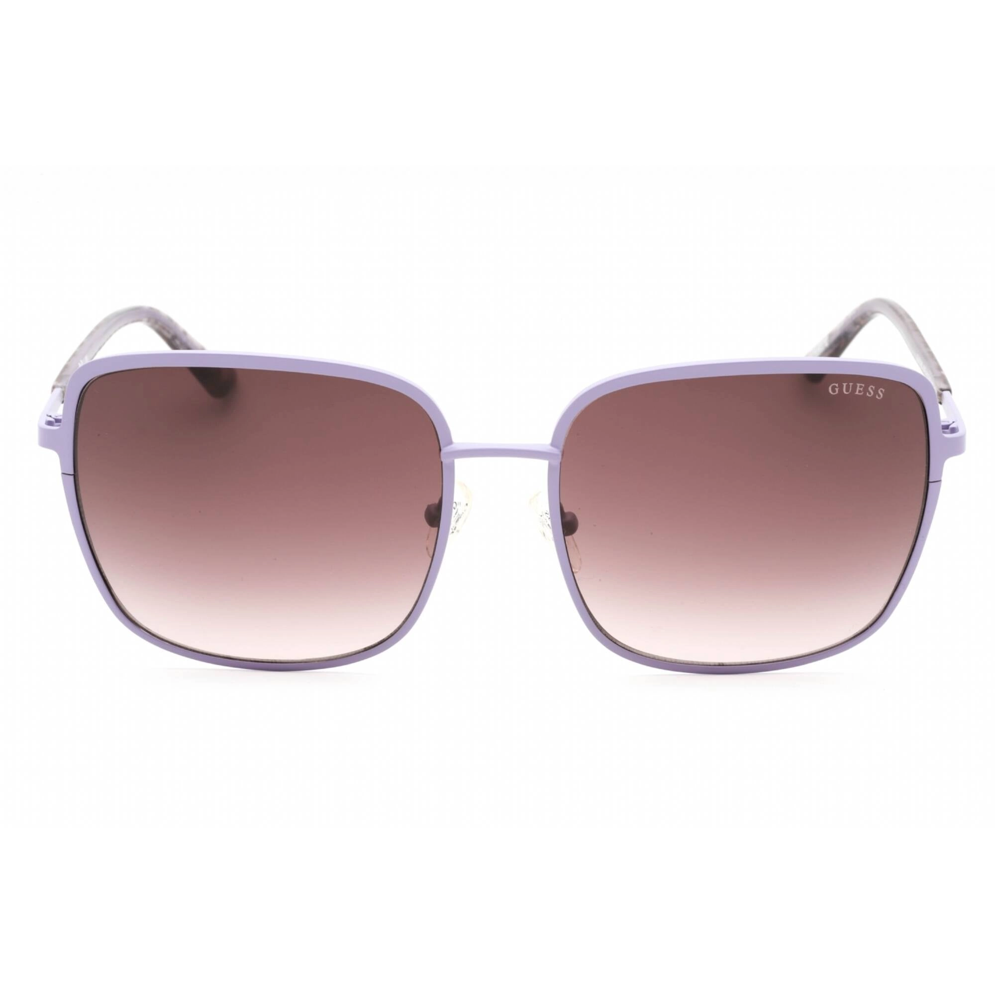 Guess Women's Sunglasses - Matte Violet Square Full Rim Frame Brown Lens | GU7846 82F