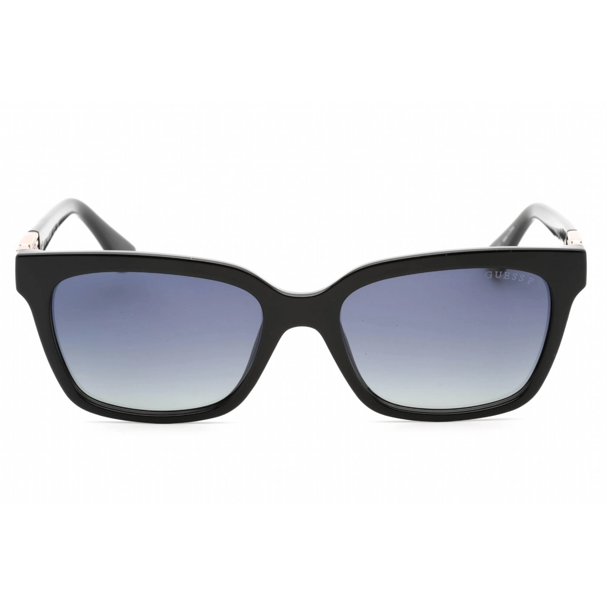 Guess Women's Sunglasses - Smoke Polarized Lens Shiny Black Square Frame | GU7869 01D