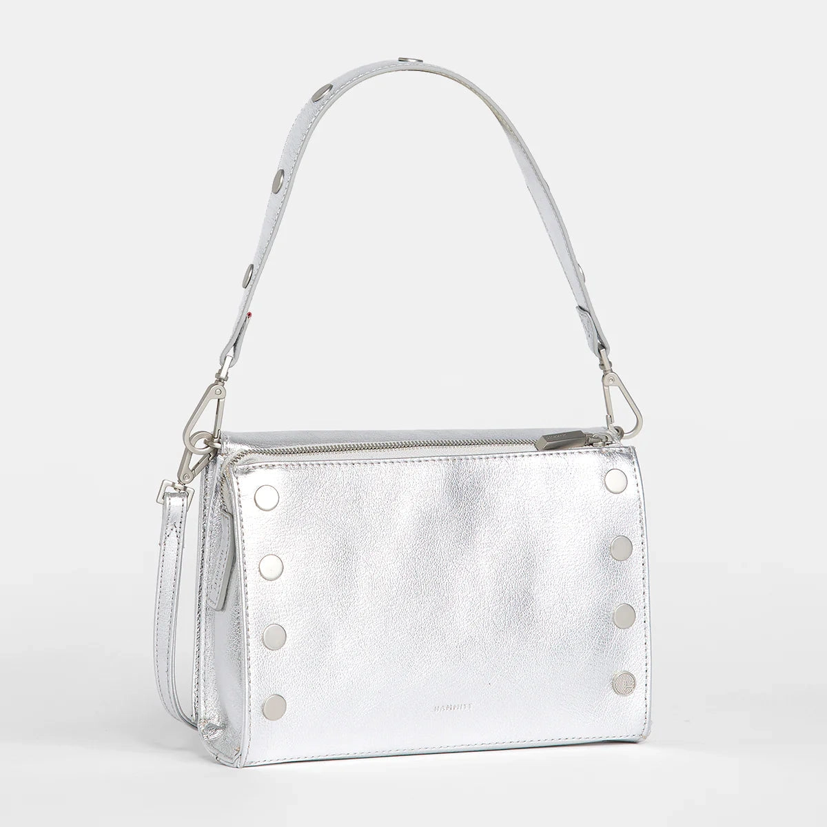 Hammitt Montana Leather Clutch Sml Handbag Sidewalk Silver/Brushed Silver
