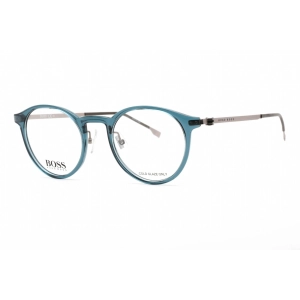Hugo Boss Women's Eyeglasses - Full Rim Blue Plastic Round Frame | BOSS 1350/F 0PJP 00