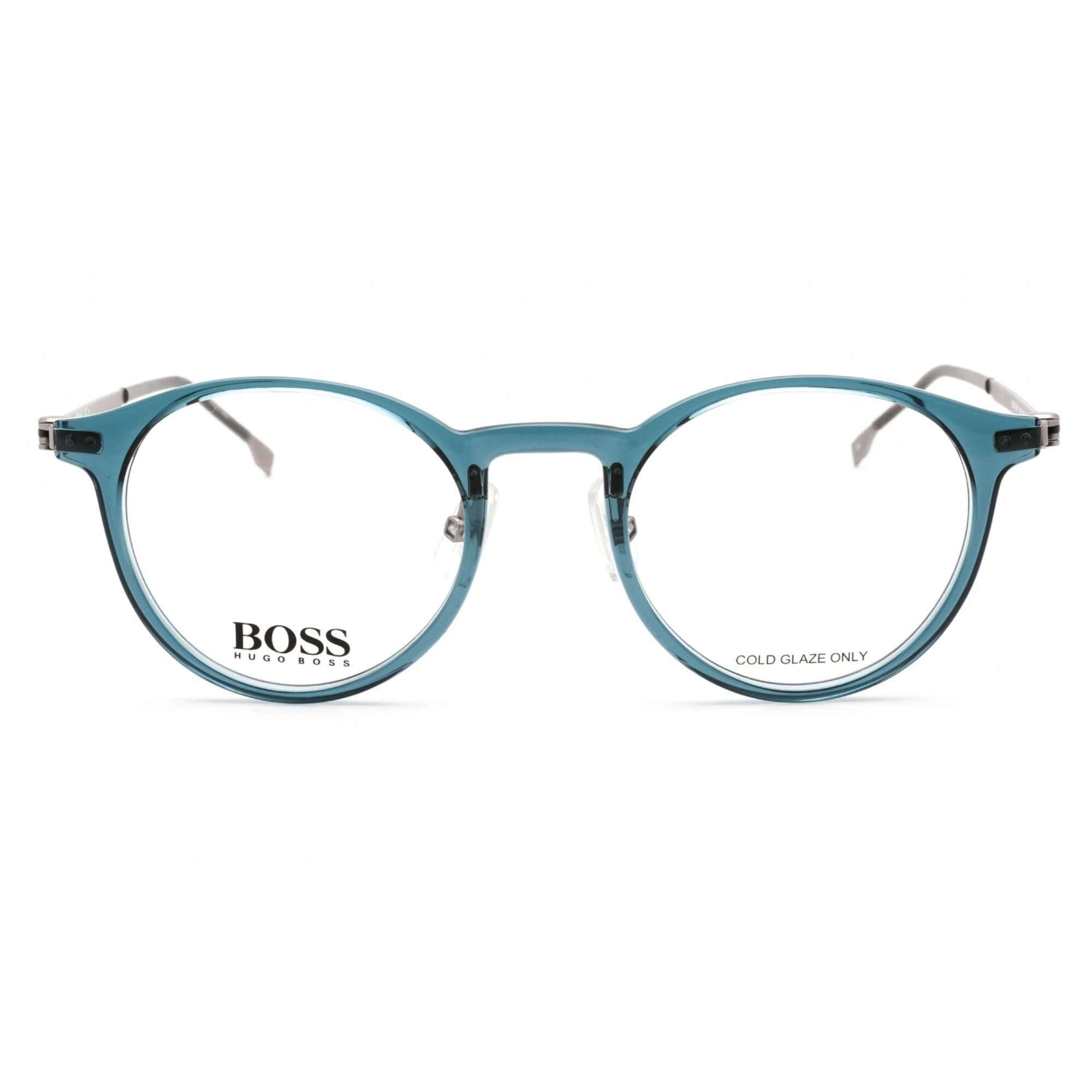 Hugo Boss Women's Eyeglasses - Full Rim Blue Plastic Round Frame | BOSS 1350/F 0PJP 00