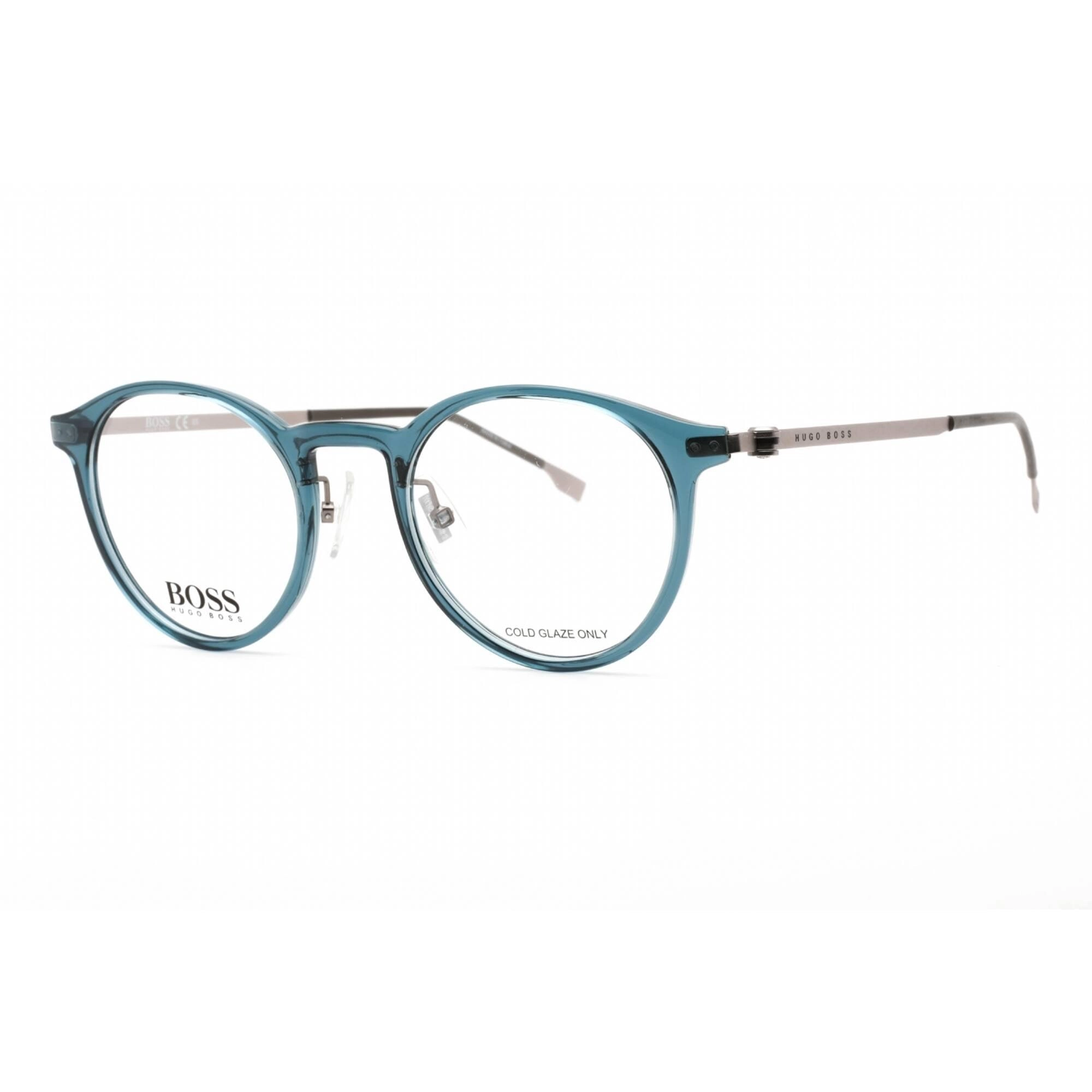 Hugo Boss Women's Eyeglasses - Full Rim Blue Plastic Round Frame | BOSS 1350/F 0PJP 00
