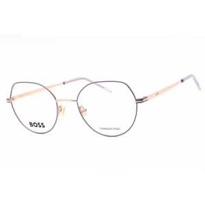Hugo Boss Women's Eyeglasses - Gold Lilac Metal Square Full Rim | BOSS 1591 0HZJ 00