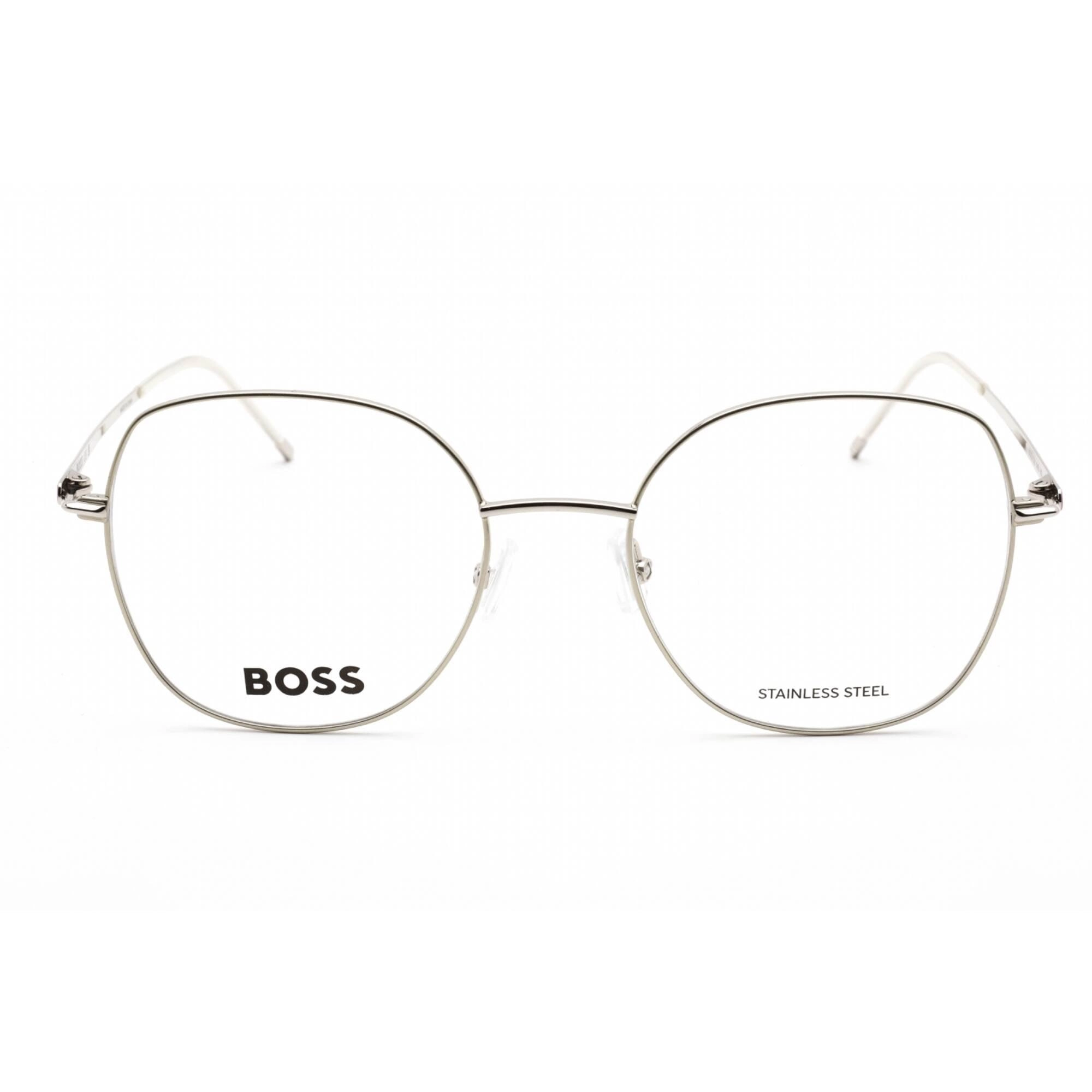 Hugo Boss Women's Eyeglasses - Silver Pink Metal Rectangular Frame | BOSS 1529 0AVB 00