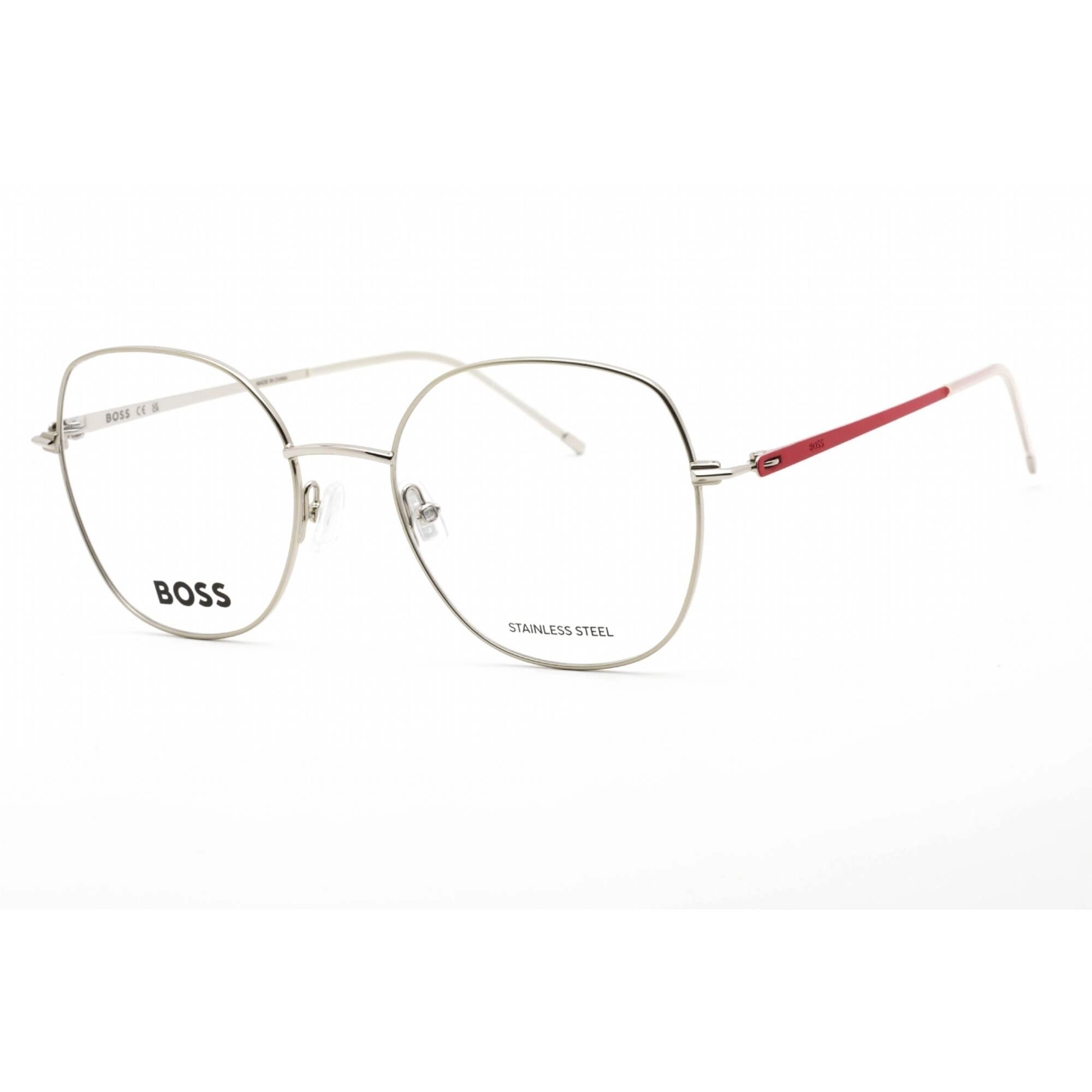 Hugo Boss Women's Eyeglasses - Silver Pink Metal Rectangular Frame | BOSS 1529 0AVB 00