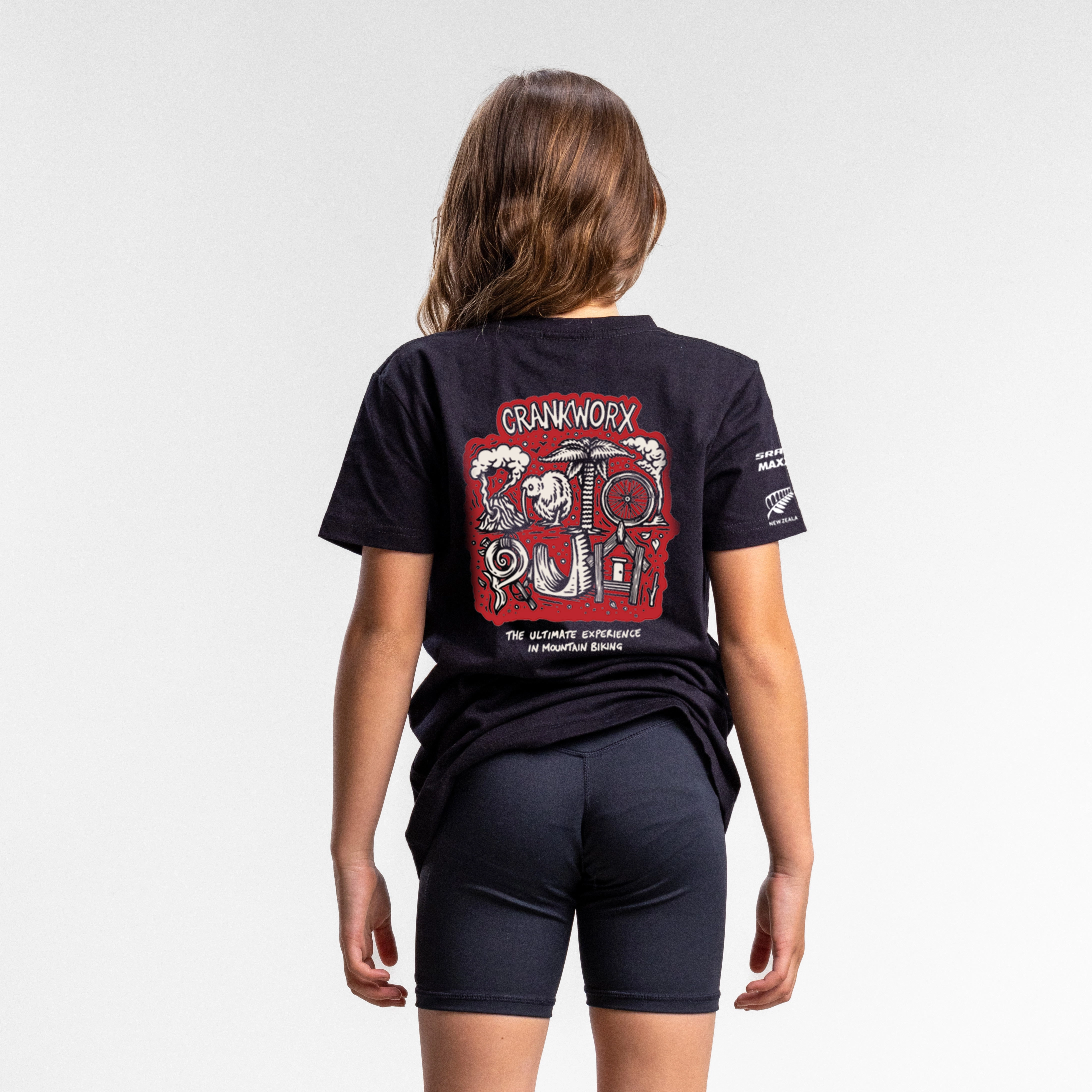 ilabb   Crankworx Rotorua '25 (Official Merchandise) Heritage Tee - Kids Unisex (Black)