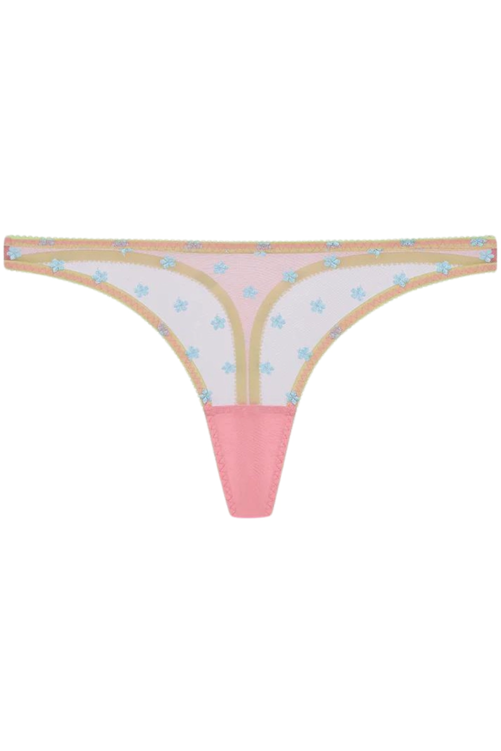 Jaime Embroidered Thong Pink