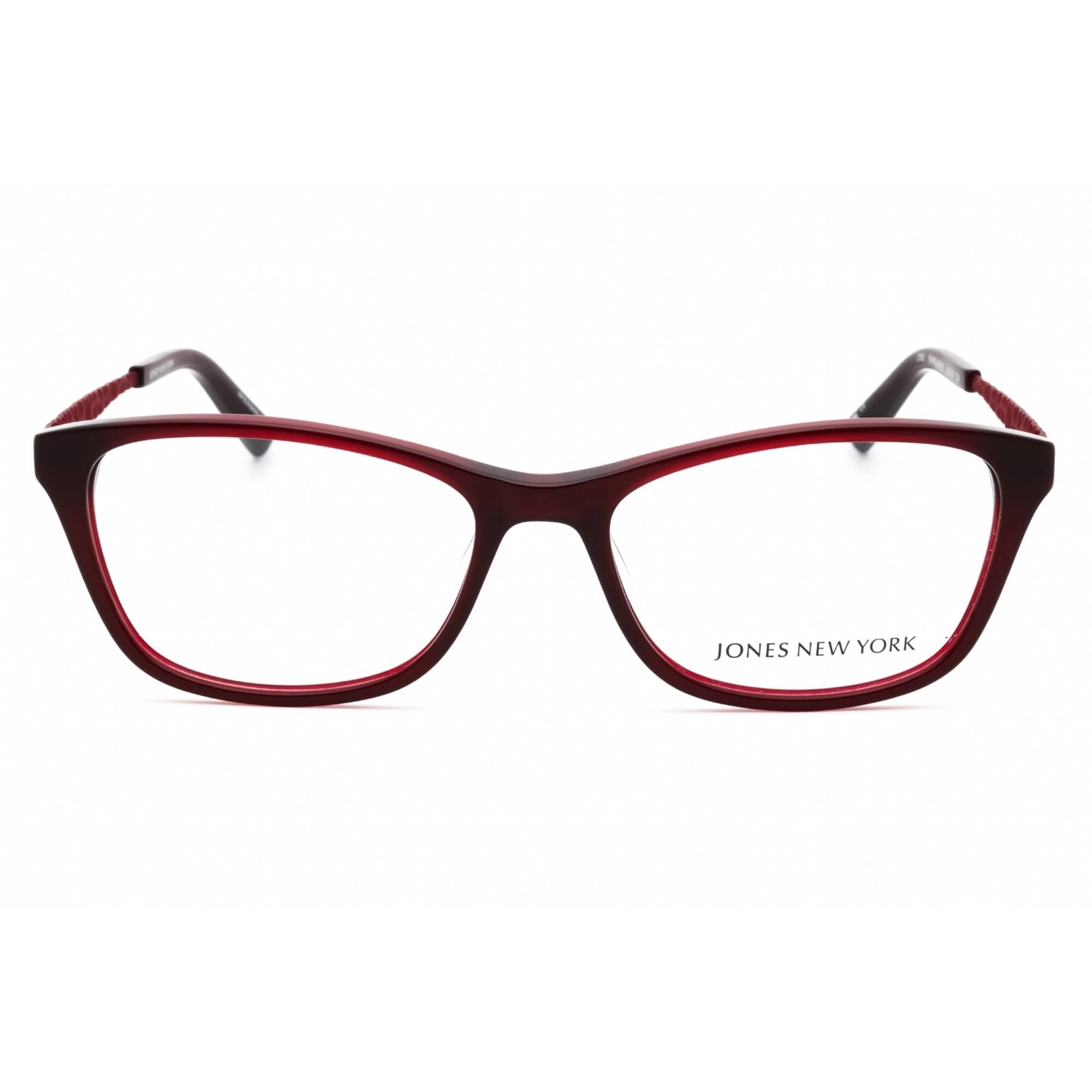 Jones New York Women's Eyeglasses - Burgundy Acetate Cat Eye Shape Frame | J762 0BUR