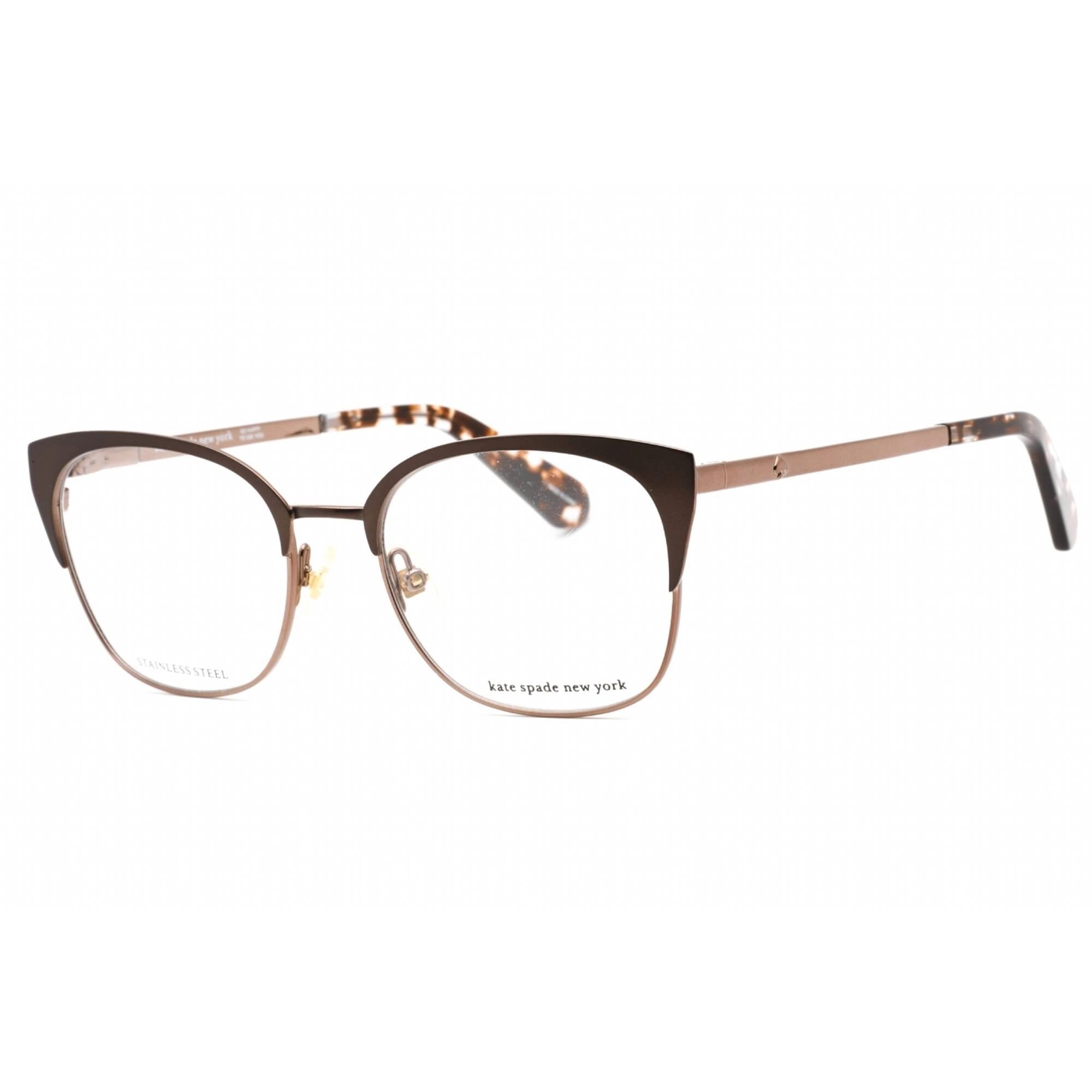 Kate Spade Women's Eyeglasses - Brown Cat Eye Frame Clear Demo Lens | Kalie 009Q 00