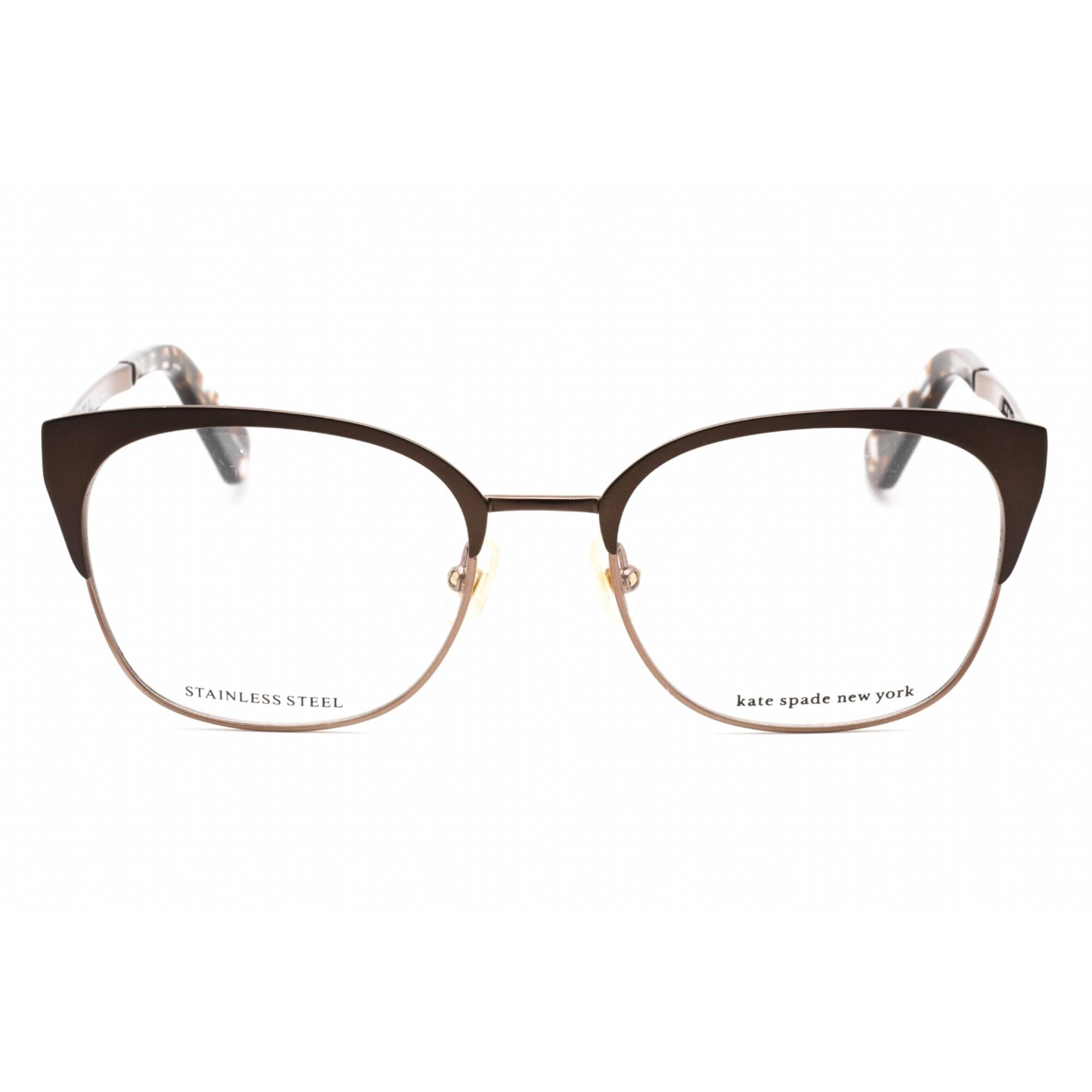 Kate Spade Women's Eyeglasses - Brown Cat Eye Frame Clear Demo Lens | Kalie 009Q 00