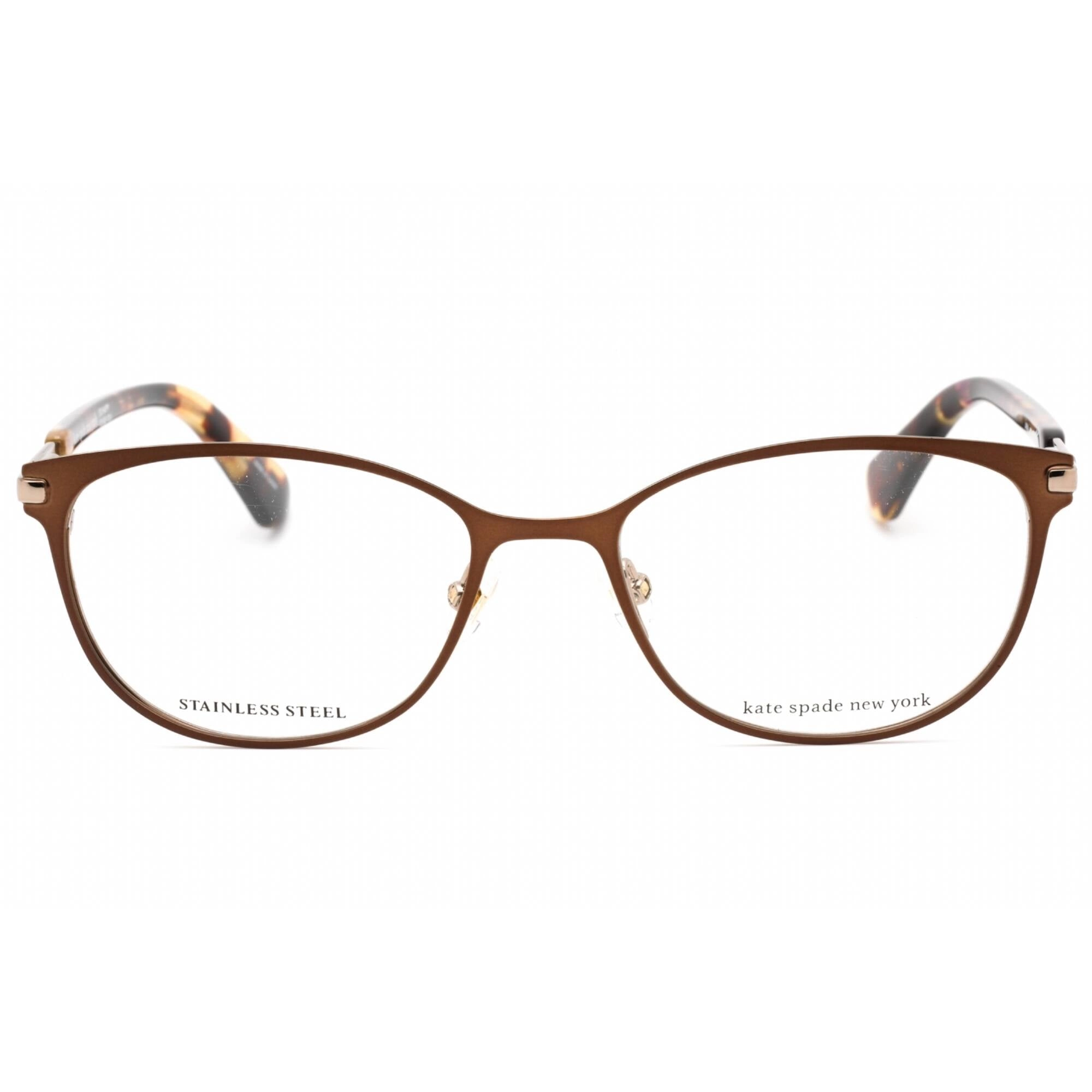 Kate Spade Women's Eyeglasses - Brown Havana Metal Oval Shape Frame | Jabria 0WR9 00