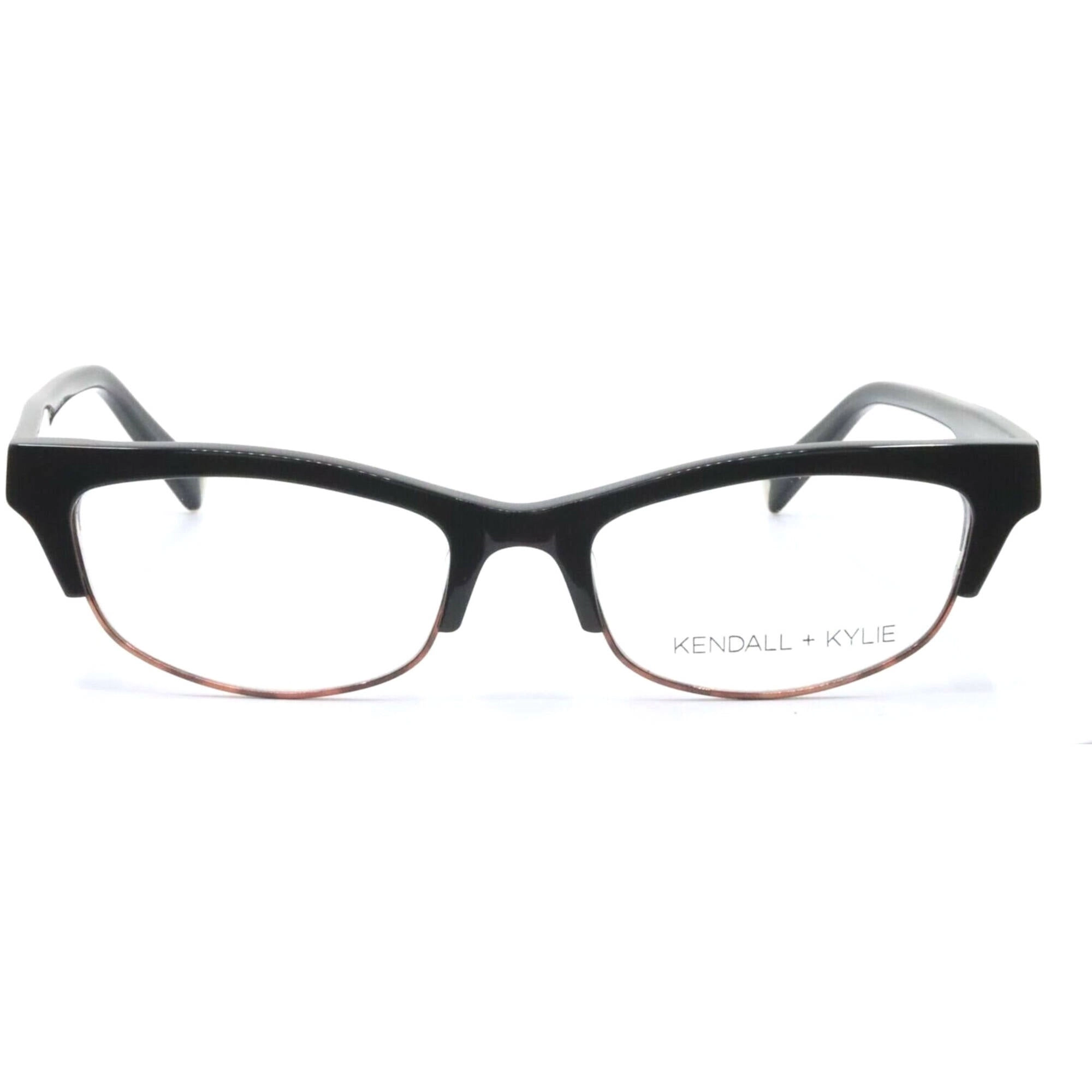 Kendall   Kylie Women's Eyeglasses - Black Acetate Frame Demo Lens | KKO170 ROWIE 1