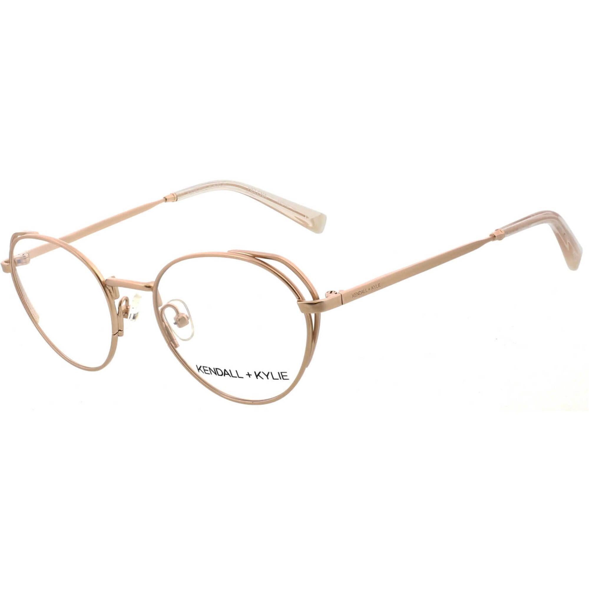 Kendall   Kylie Women's Eyeglasses - Rose Gold Frame Demo Lens | KKO142 HELENA 780