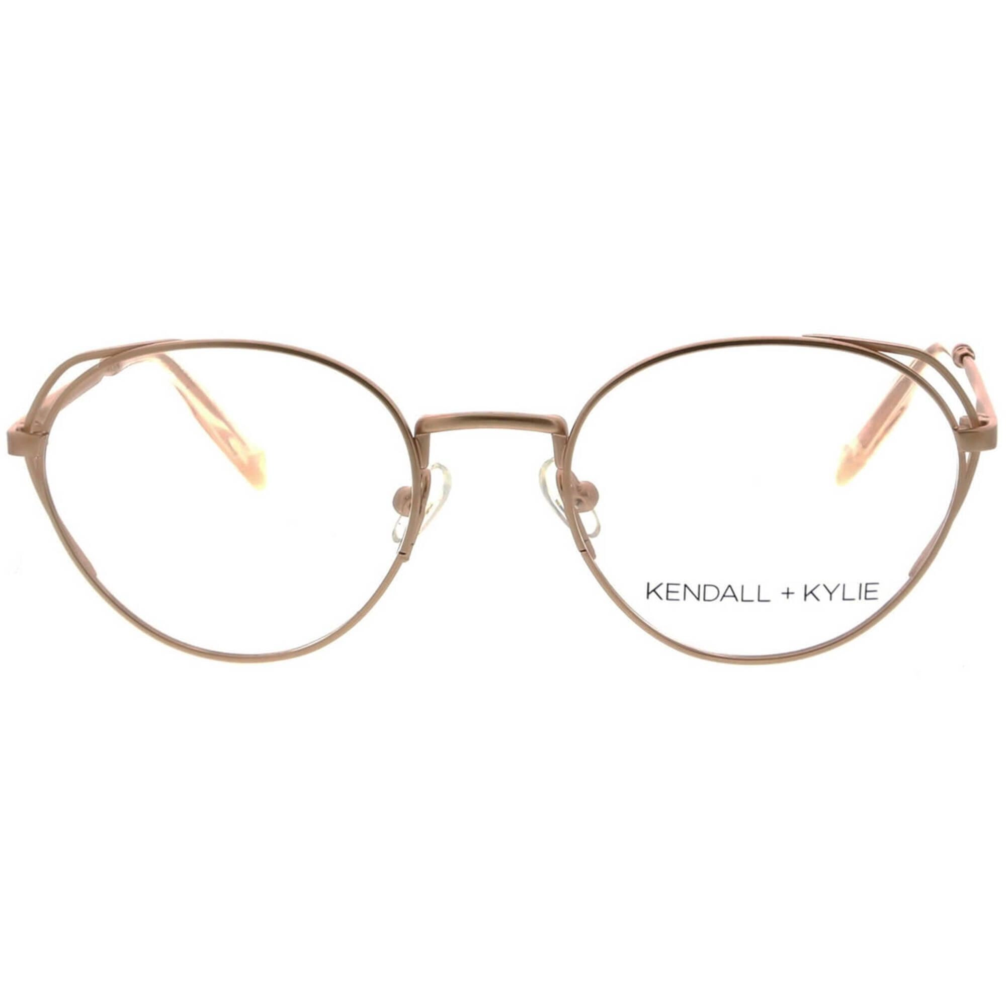 Kendall   Kylie Women's Eyeglasses - Rose Gold Frame Demo Lens | KKO142 HELENA 780
