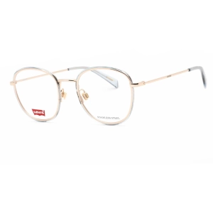 Levi's Women's Eyeglasses - Gold Azure Plastic Oval Full Rim Frame | LV 1027 0QWU 00