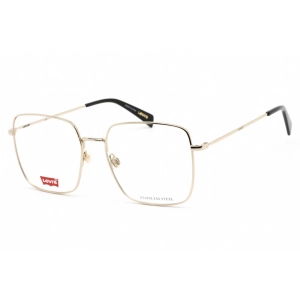Levi's Women's Eyeglasses - Gold Metal Square Shape Full Rim Frame | LV 1010 0J5G 00