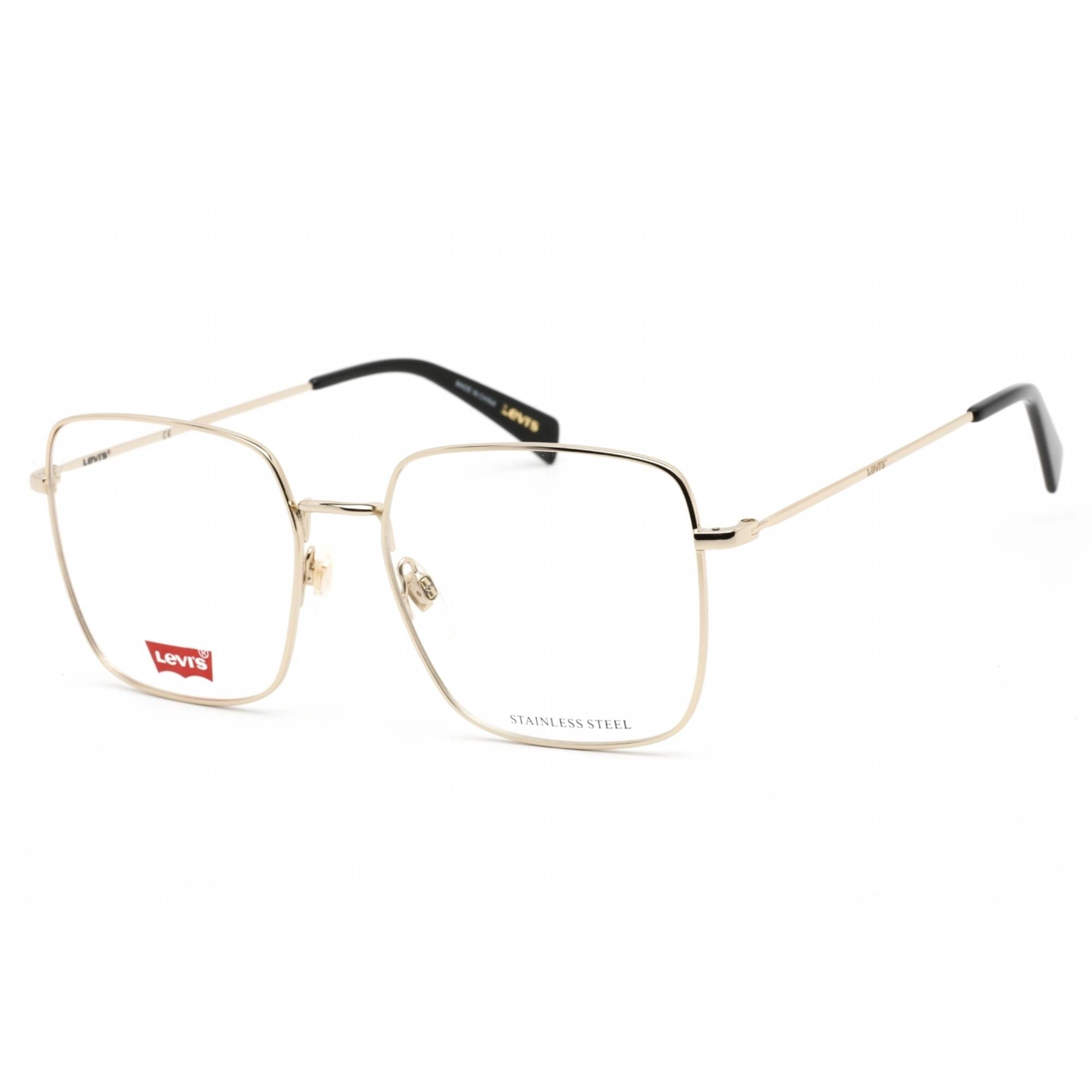 Levi's Women's Eyeglasses - Gold Metal Square Shape Full Rim Frame | LV 1010 0J5G 00
