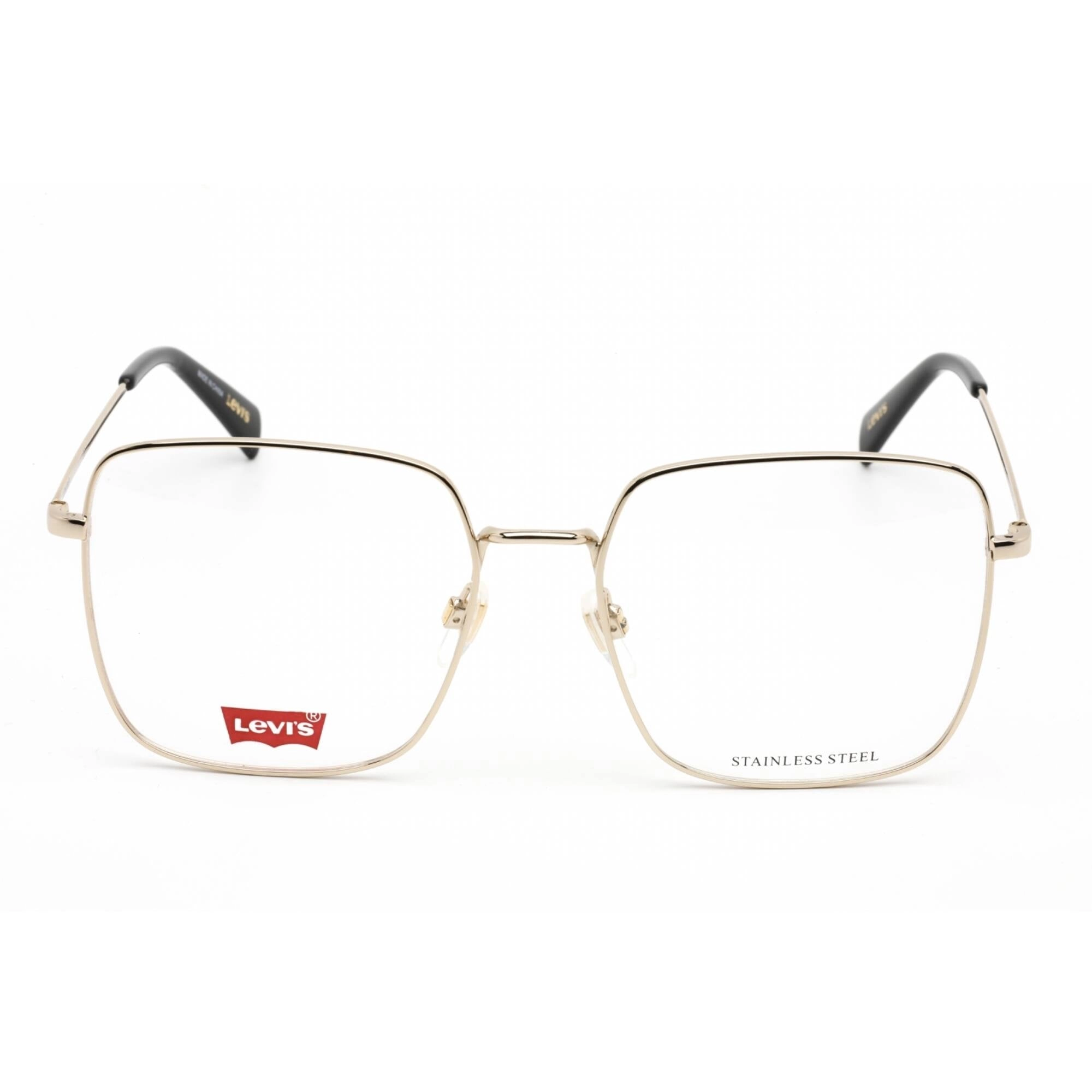 Levi's Women's Eyeglasses - Gold Metal Square Shape Full Rim Frame | LV 1010 0J5G 00