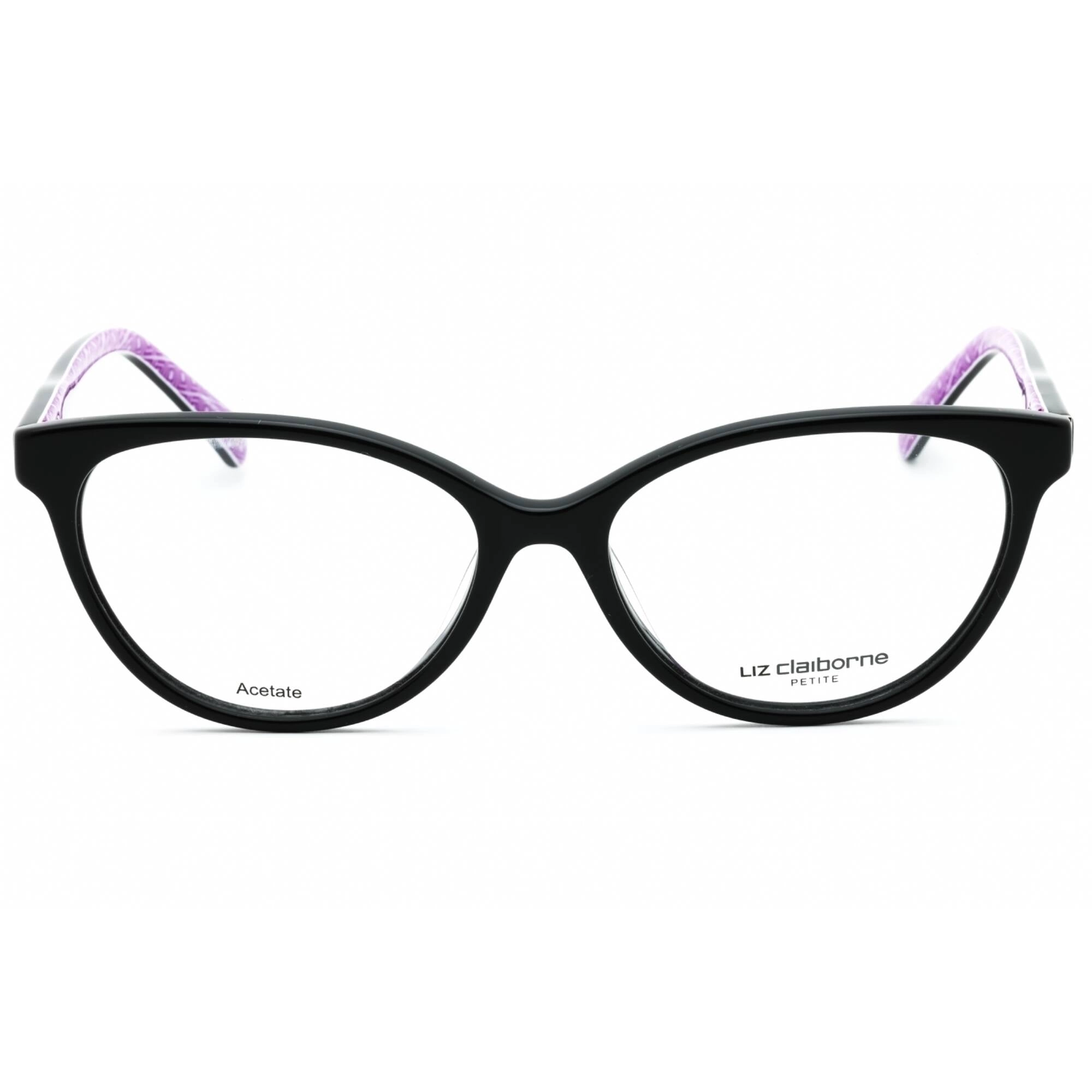 Liz Claiborne Women's Eyeglasses - Black Plastic Cat Eye Shape Frame | L 452 0807 00