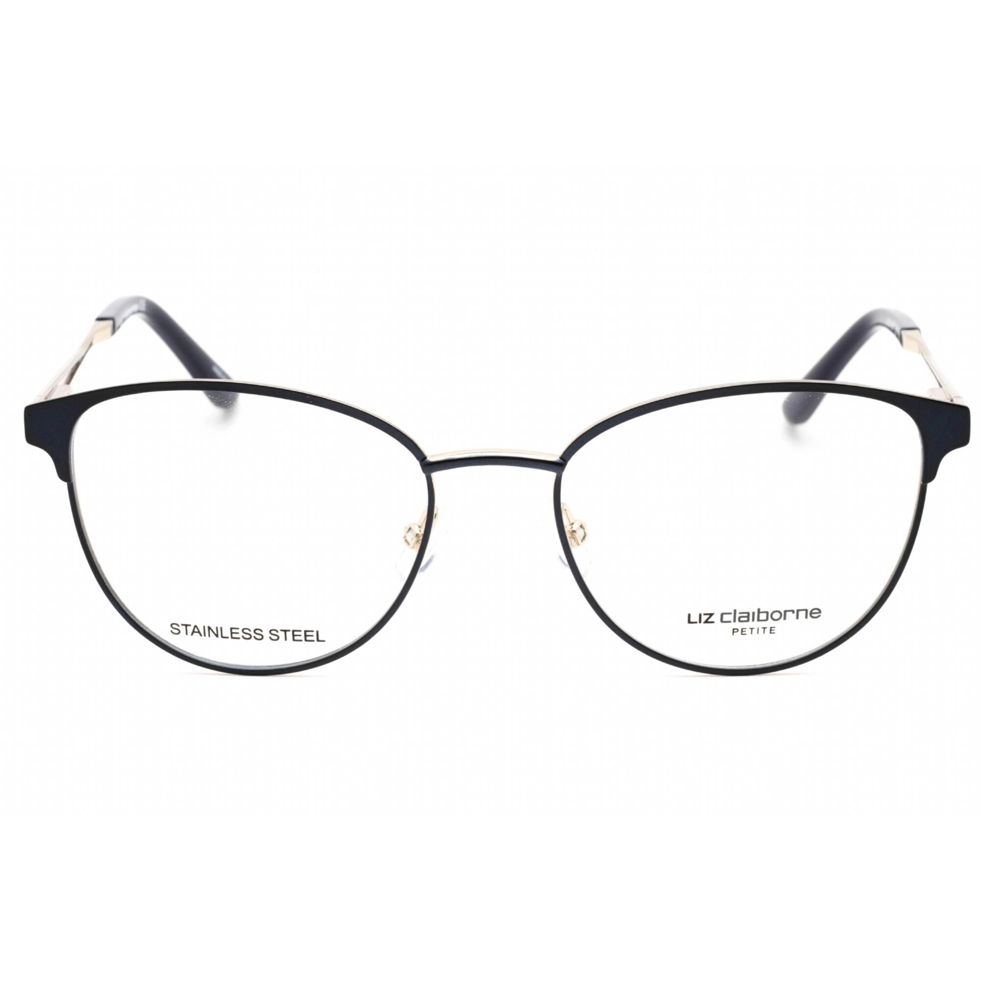 Liz Claiborne Women's Eyeglasses - Semi Matte Navy Round Metal Frame | L 462 0E8W 00