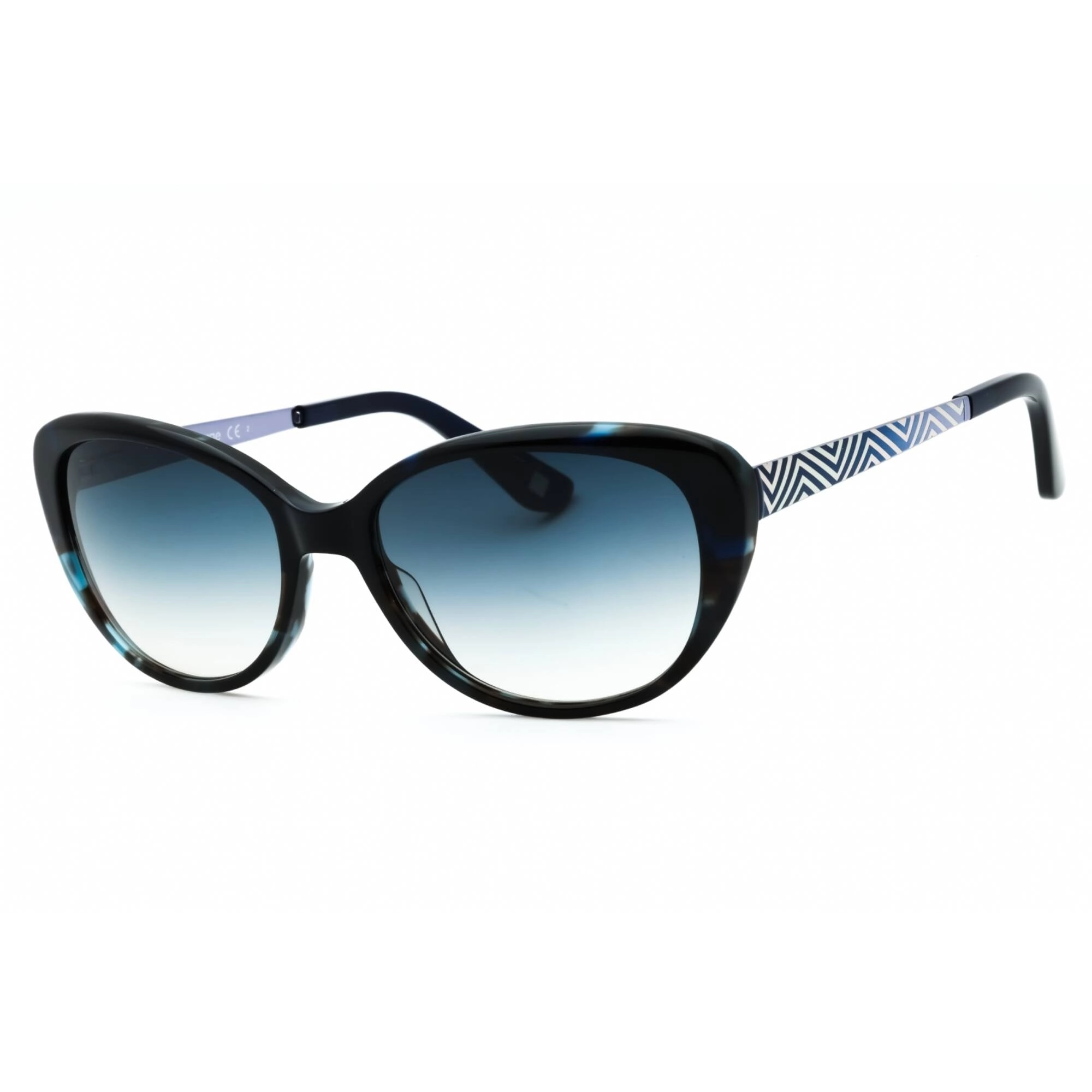 Liz Claiborne Women's Sunglasses - Havana Blue Plastic Cat Eye Frame | L 571/S 0IPR I4