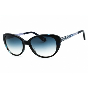 Liz Claiborne Women's Sunglasses - Havana Blue Plastic Cat Eye Frame | L 571/S 0IPR I4