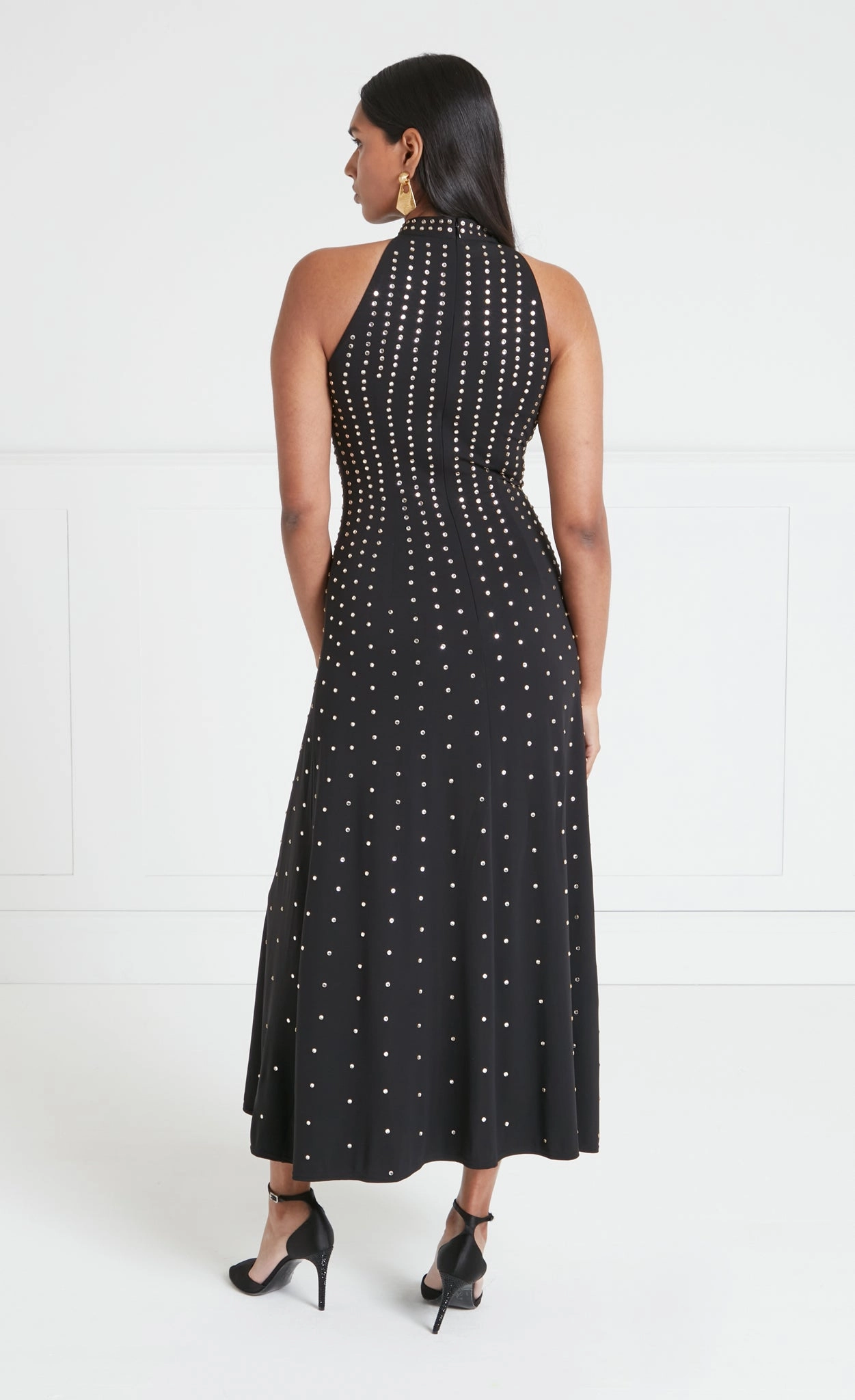 Loretta Halter Dress - Black