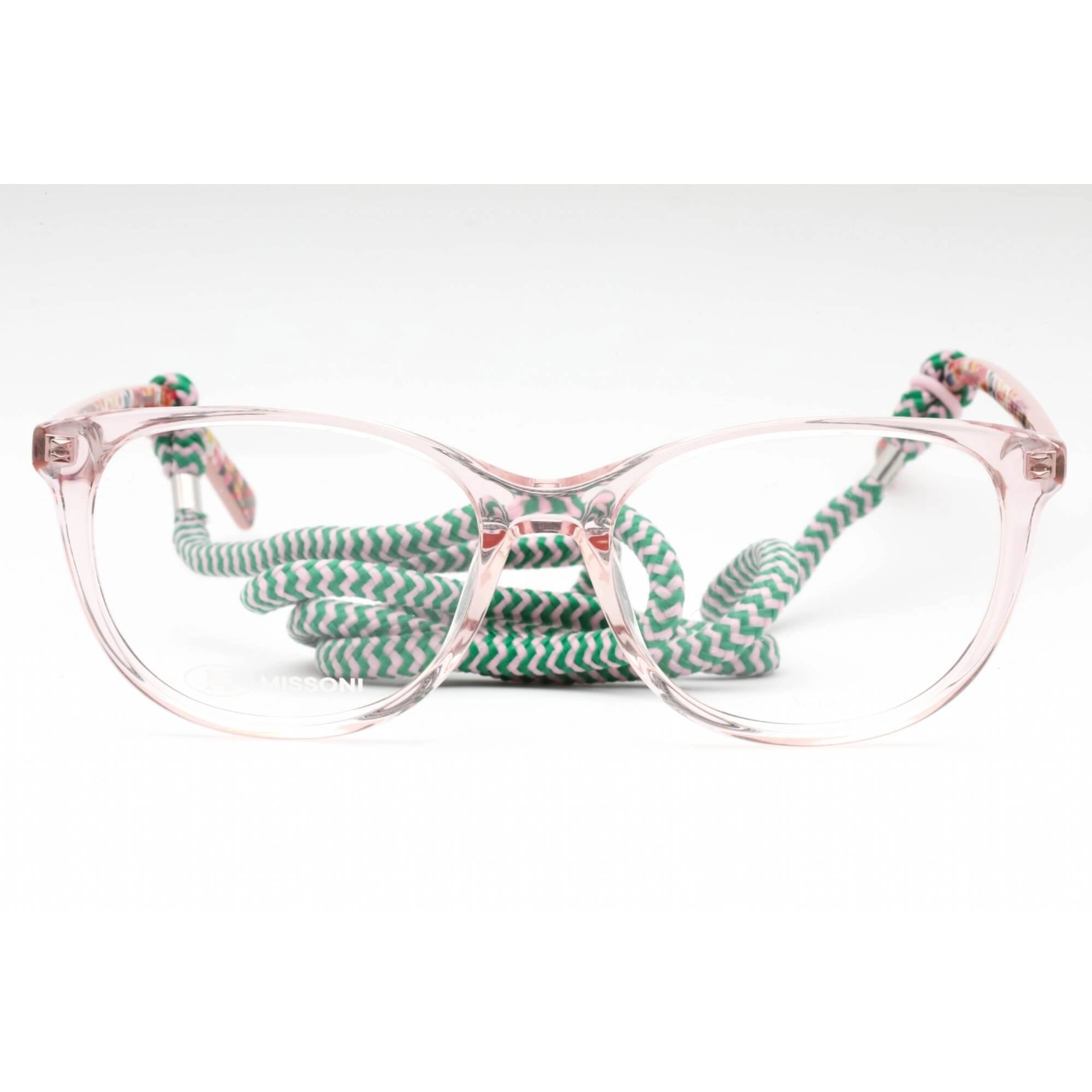 M Missoni Women's Eyeglasses - Pink Plastic Oval Full Rim Frame | MMI 0006 035J 00