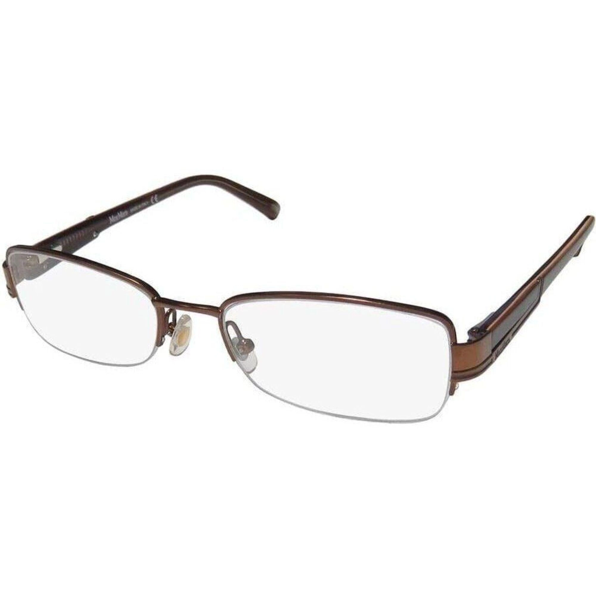 Max Mara Women's Eyeglasses - Clear Brown Rectangular Frame | MAX MARA MM1085/U 0YBG