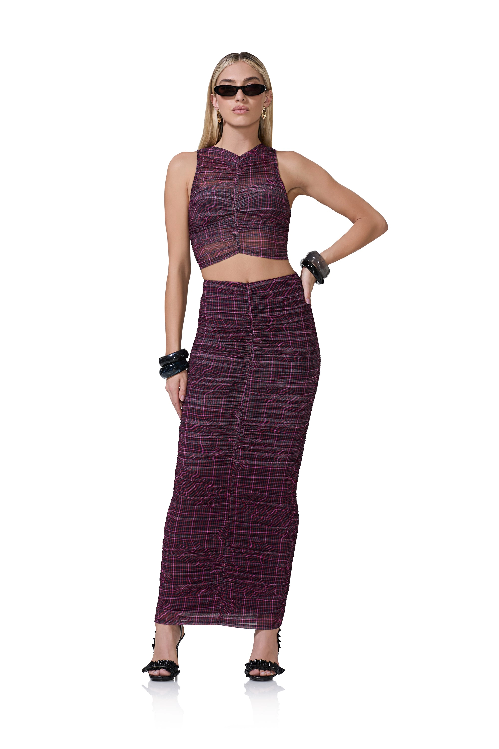 Misha Top - Twisted Plaid