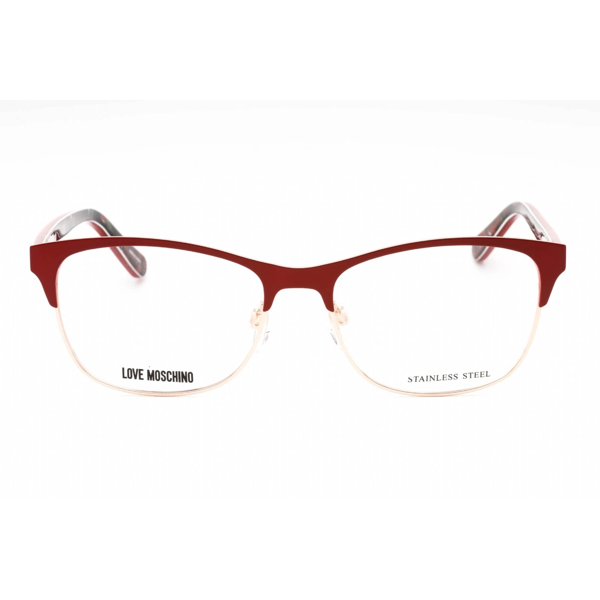 Moschino Love Women's Eyeglasses - Red Rectangular Full Rim Frame | MOL526 0C9A 00