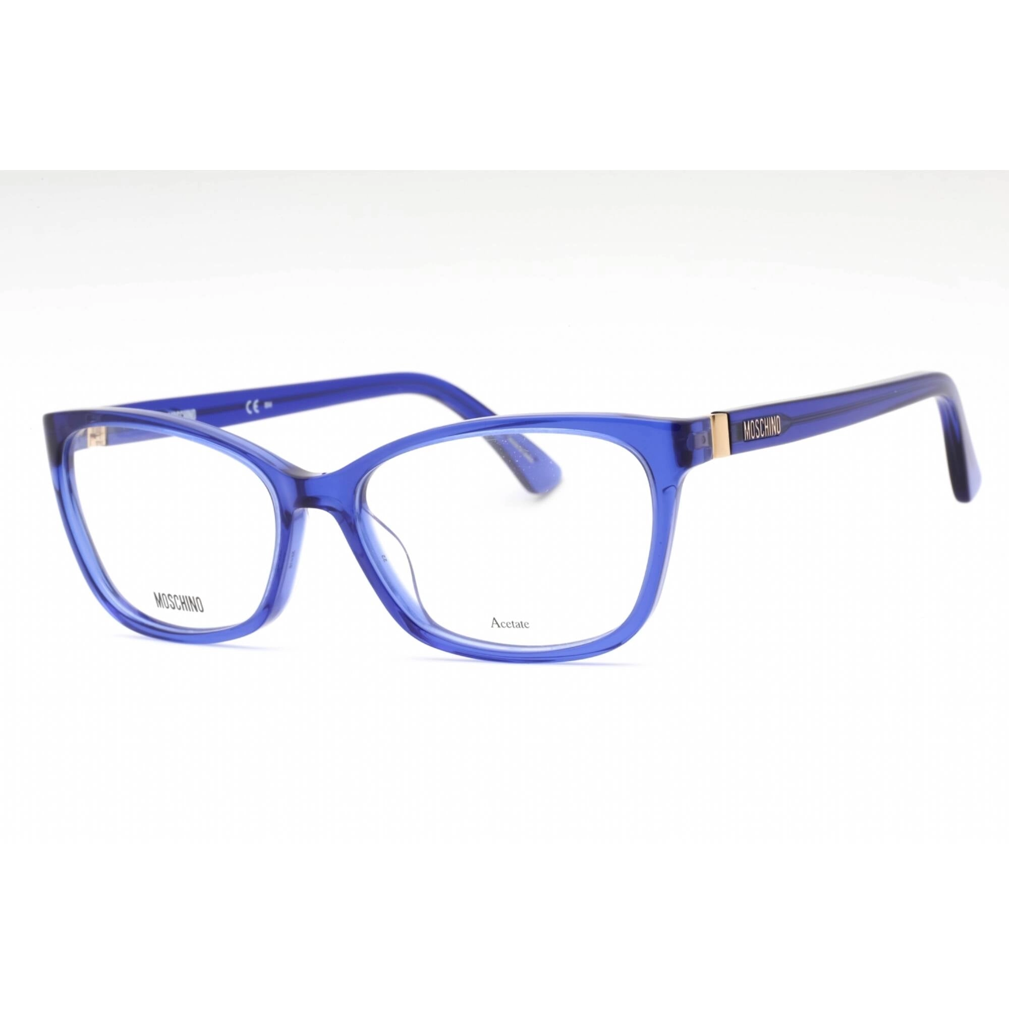 Moschino Women's Eyeglasses - Blue Acetate Cat Eye Shape Full Rim Frame | MOS558 PJP