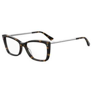 Moschino Women's Eyeglasses - Dark Havana Plastic Cat Eye Frame | MOSCHINO MOS547 86