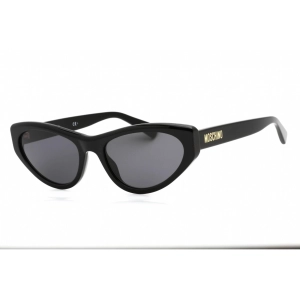 Moschino Women's Sunglasses - Black Cat Eye Plastic Frame Grey Lens | MOS077/S 0807 IR