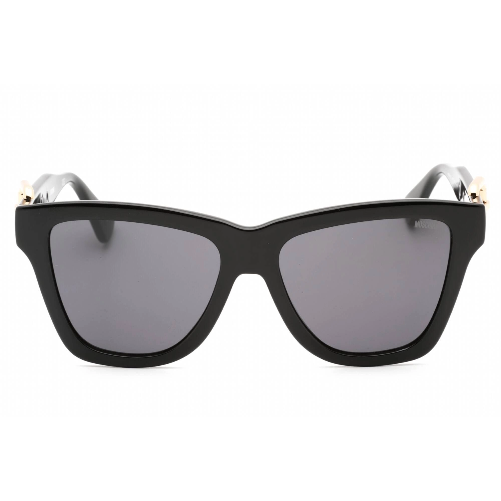 Moschino Women's Sunglasses - Grey Lens Black Square Shape Frame | MOS131/S 0807 IR