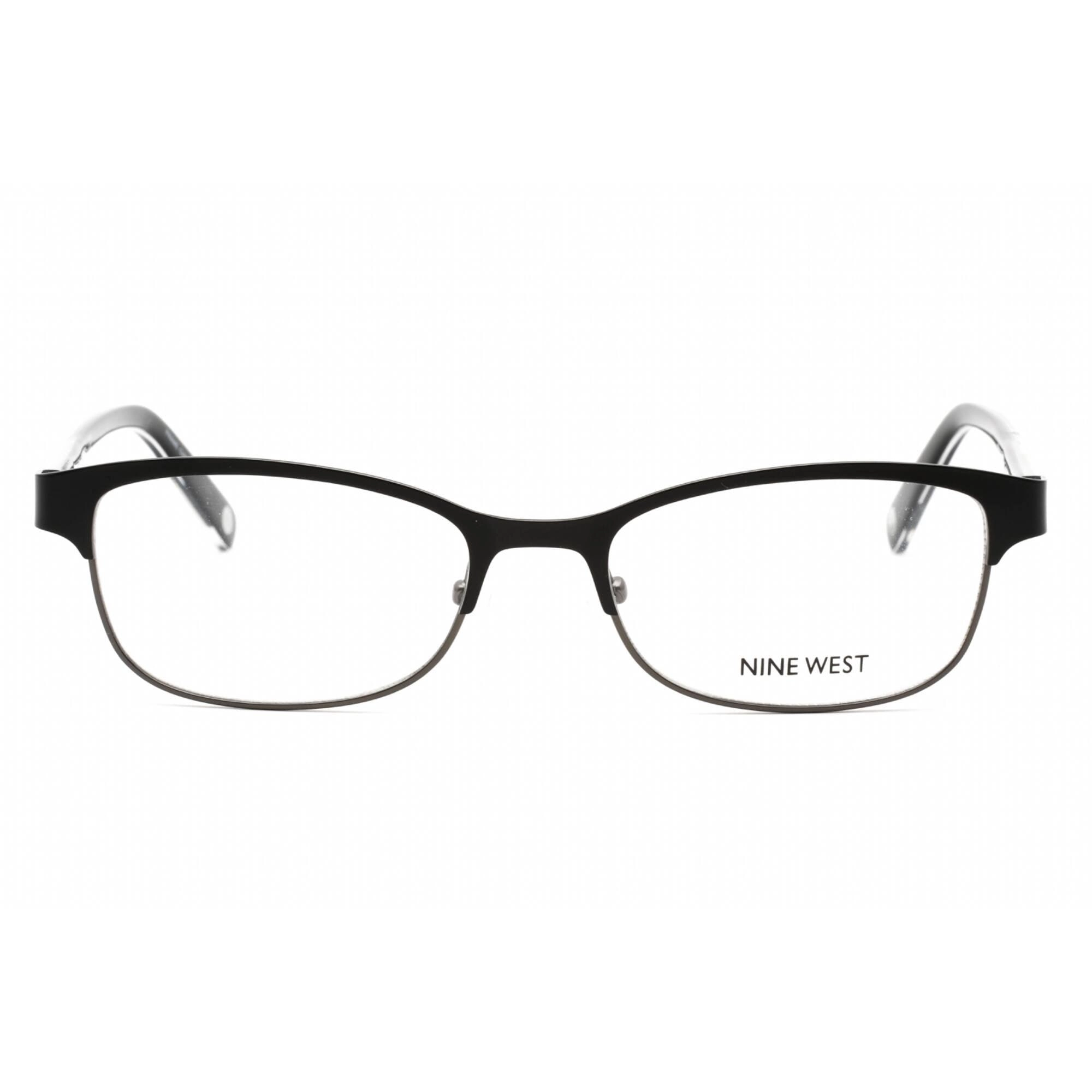 Nine West Women's Eyeglasses - Full Rim Black Metal Rectangular Frame | NW1094 001