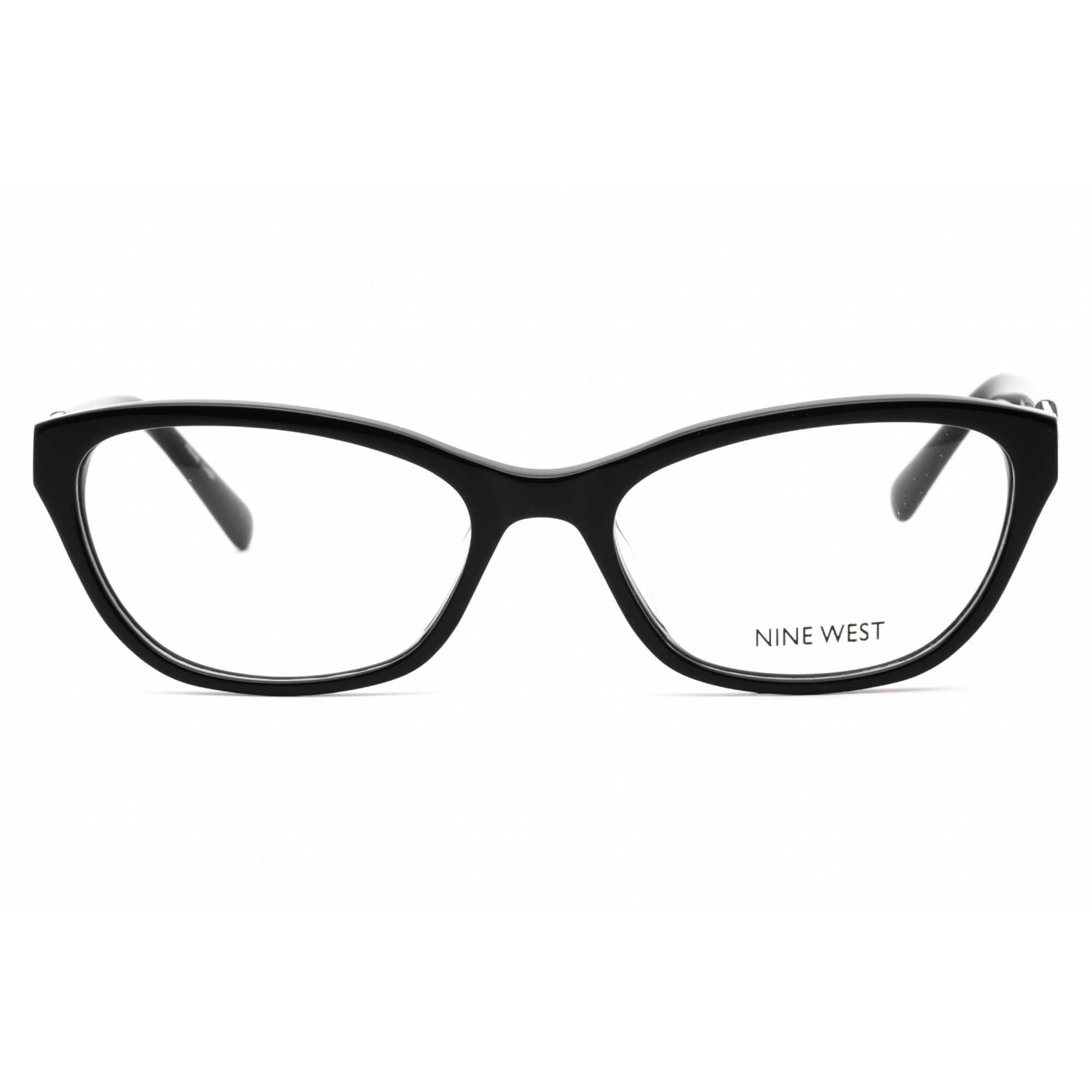 Nine West Women's Eyeglasses - Full Rim Solid Black Acetate Rectangular | NW5203 001