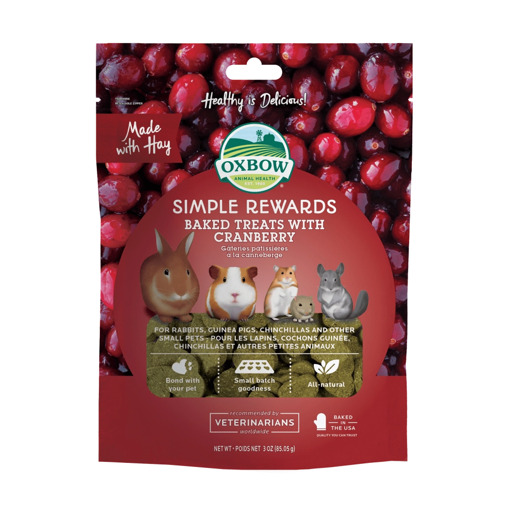 Oxbow Simple Rewards Baked Treats - Cranberry
