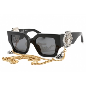 Philipp Plein Women's Sunglasses - Black Plastic Cat Eye Shape Frame | SPP103S 0700