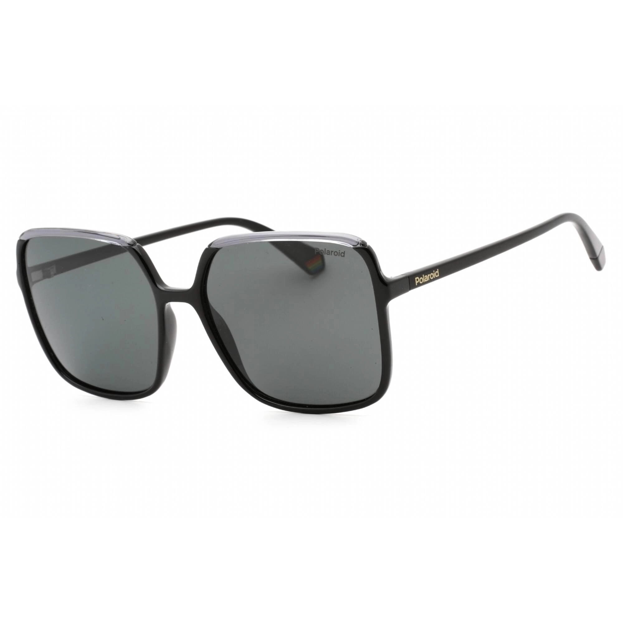 Polaroid Core Women's Sunglasses - Black Grey Plastic Square | PLD 6128/S 008A M9