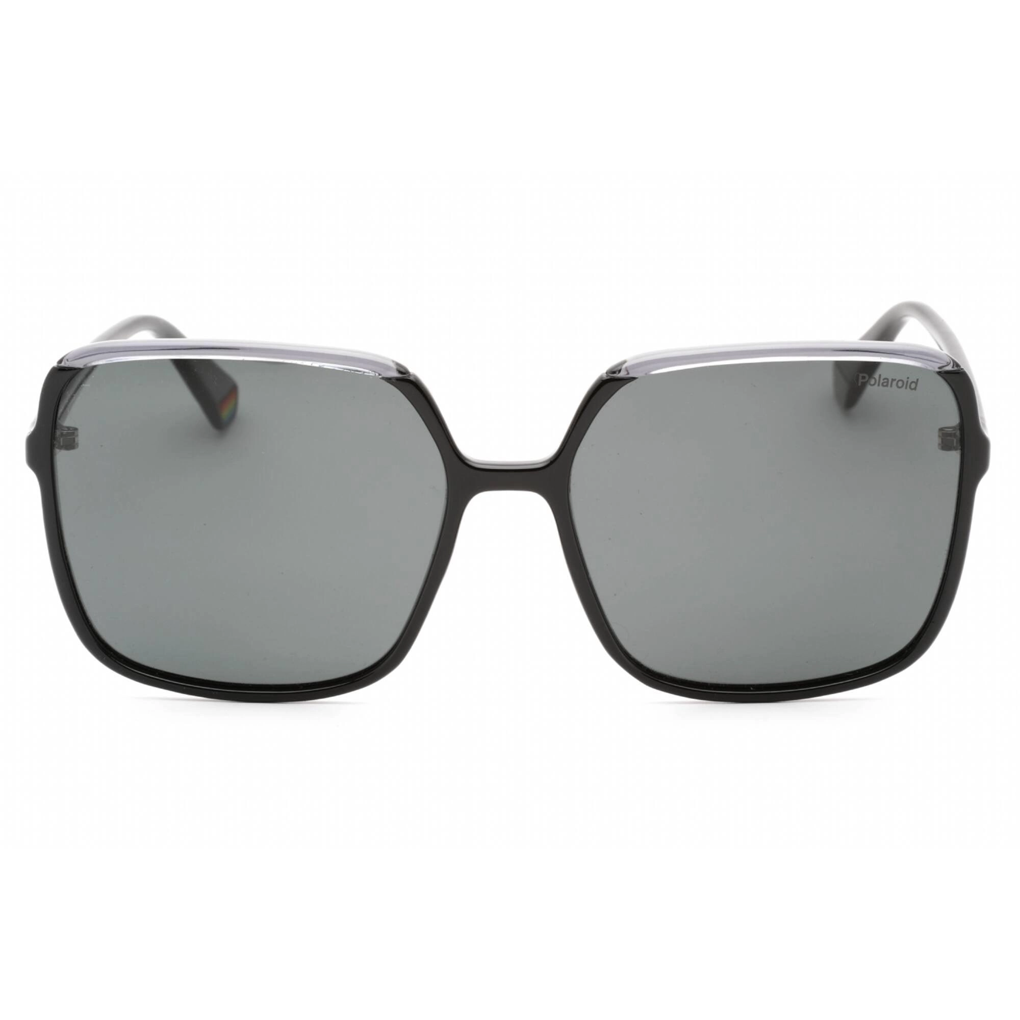 Polaroid Core Women's Sunglasses - Black Grey Plastic Square | PLD 6128/S 008A M9