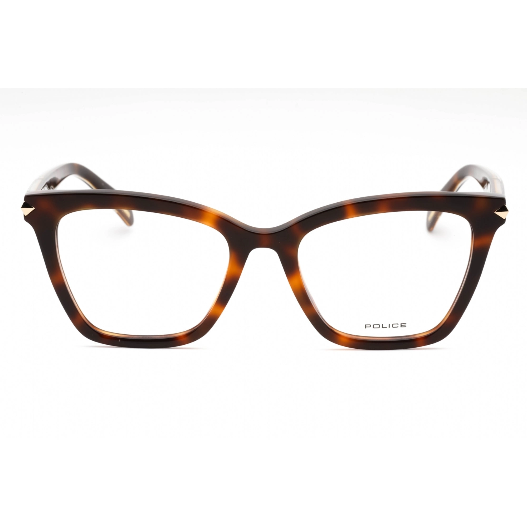 Police Women's Eyeglasses - Tortoise Plastic Cat Eye Full Rim Frame | VPLF29 09AJ