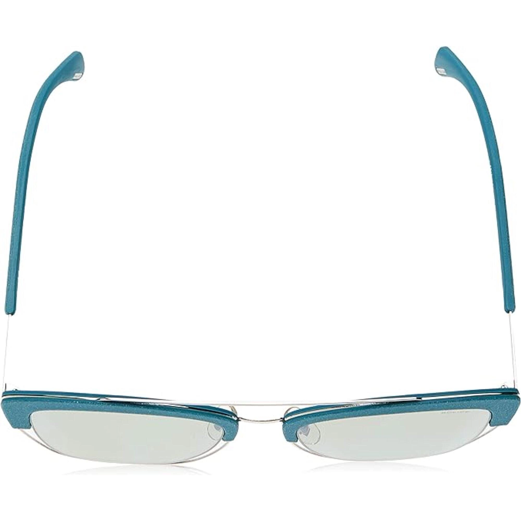 Police Women's Sunglasses - Teal Plastic Cat Eye Frame Green Lens | POLICE SPL618 579X