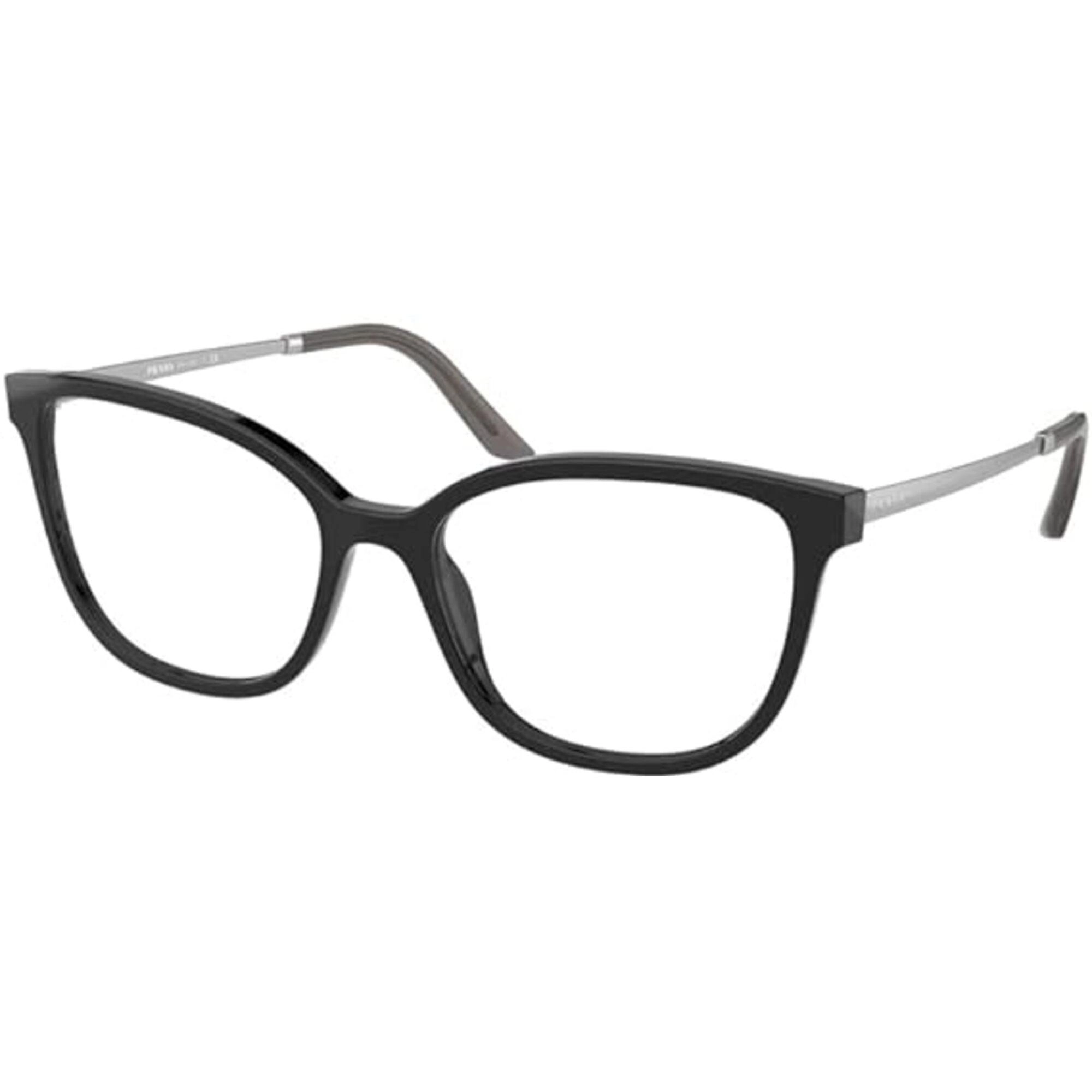 Prada Women's Eyeglasses - Black Plastic Butterfly Frame | PRADA 0PR 07WV 1AB1O152