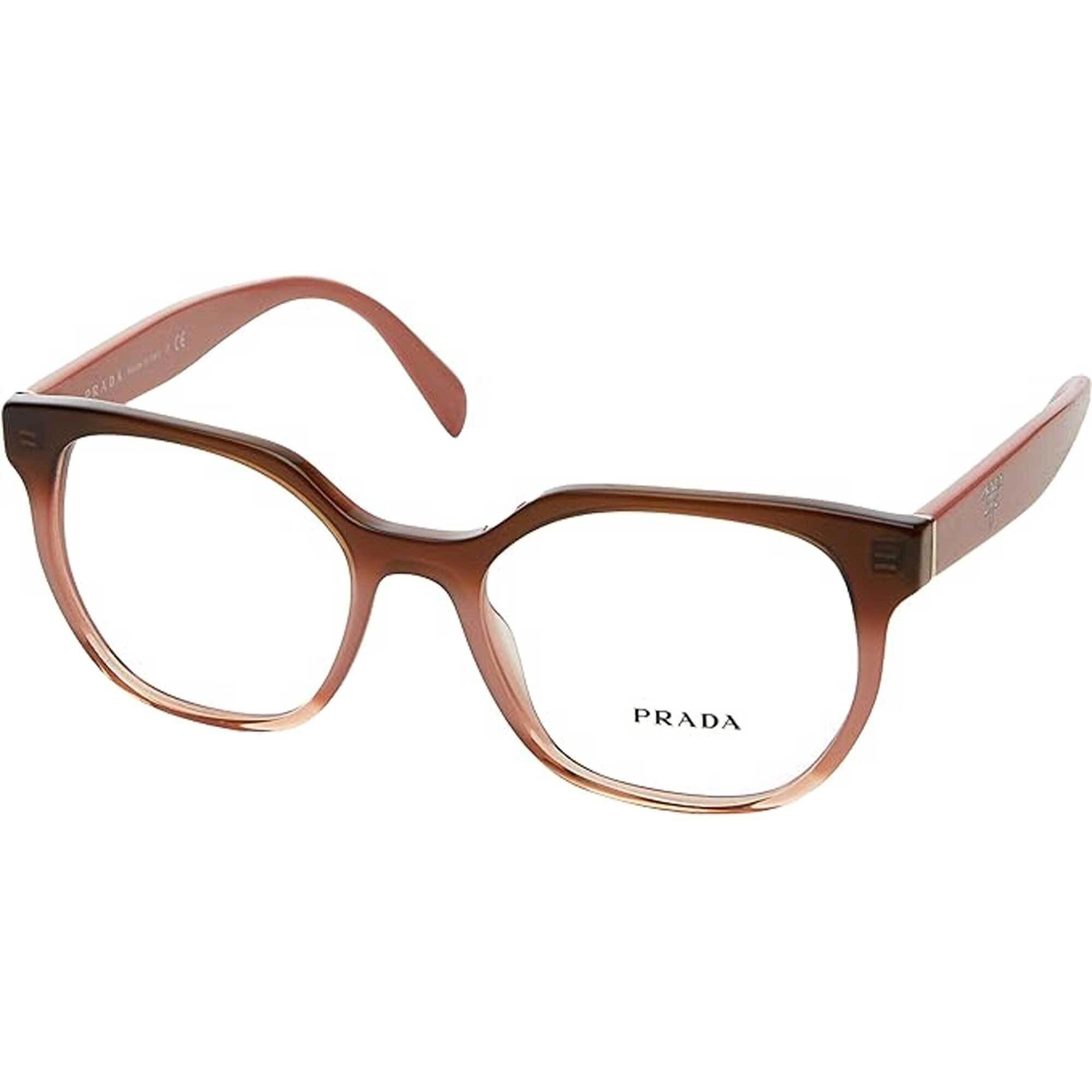 Prada Women's Eyeglasses - Gradient Bordeaux Geometric Frame | PRADA 0PR 02UV VX51O1